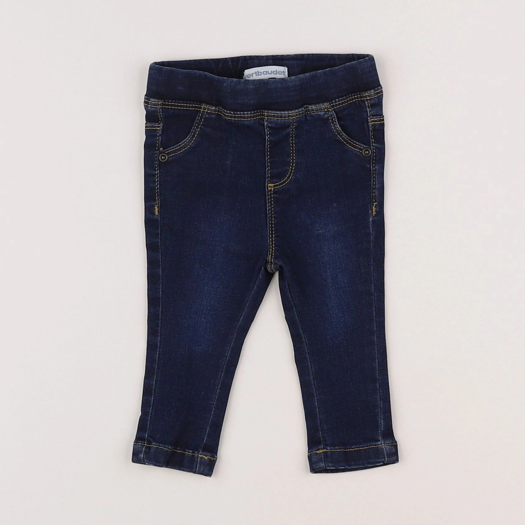 Vertbaudet - jegging bleu - 6 mois