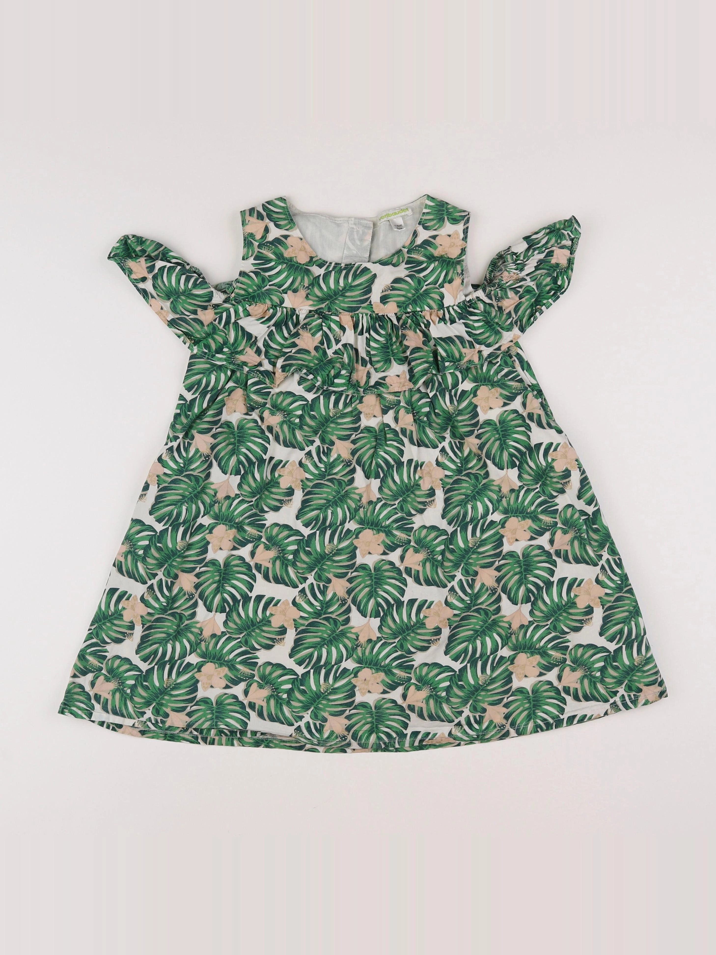 Vertbaudet - robe vert - 6 ans