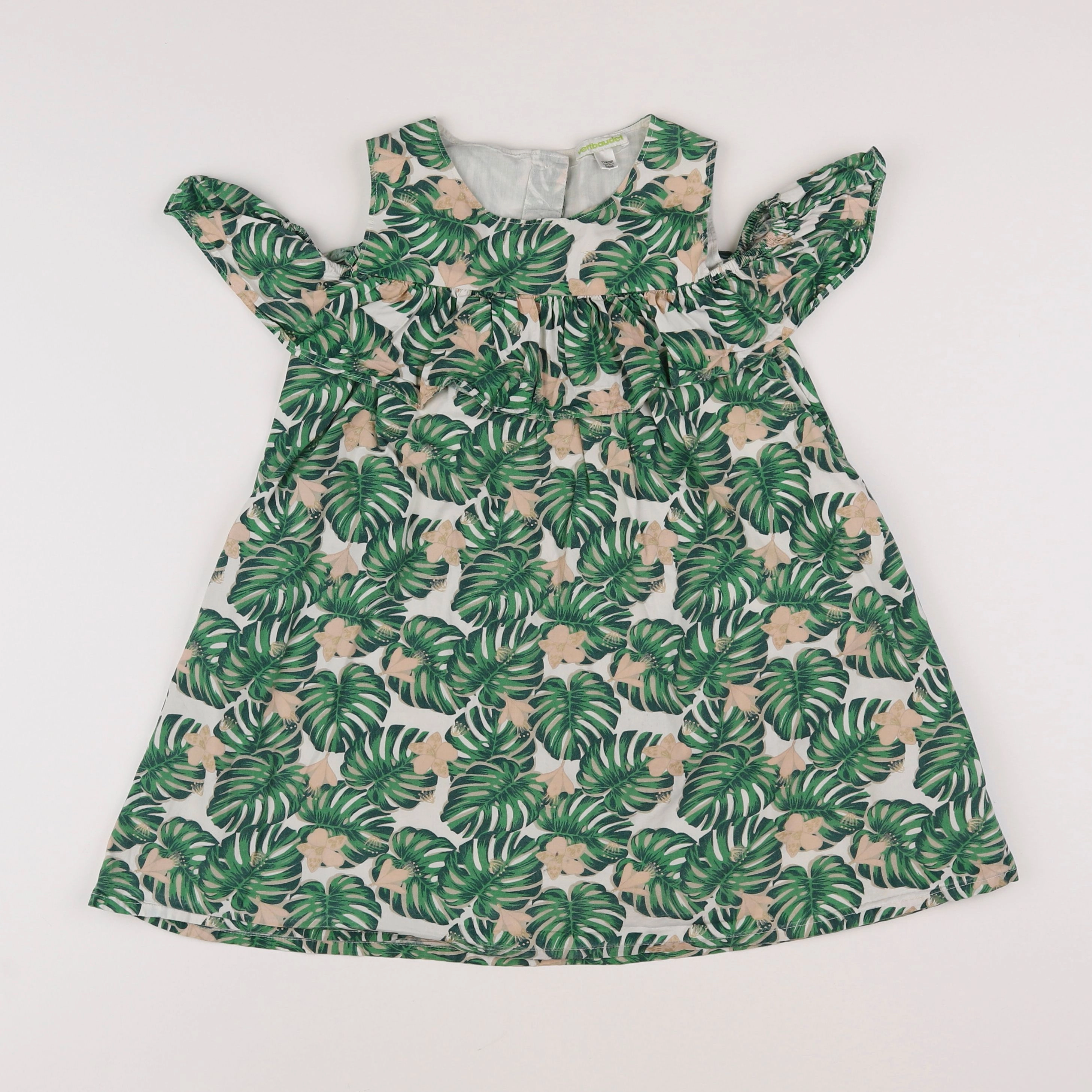 Vertbaudet - robe vert - 6 ans