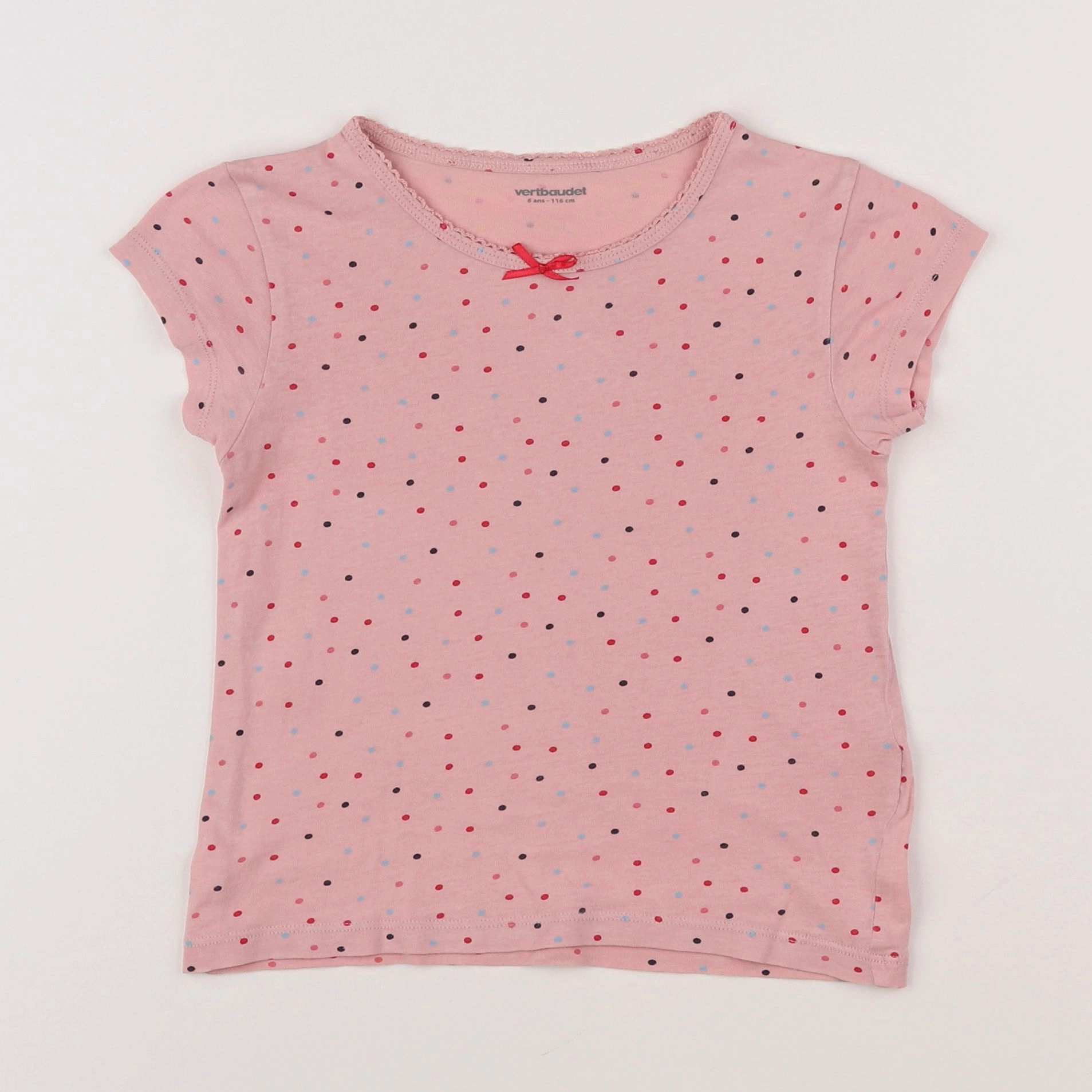 Vertbaudet - maillot de corps rose - 6 ans