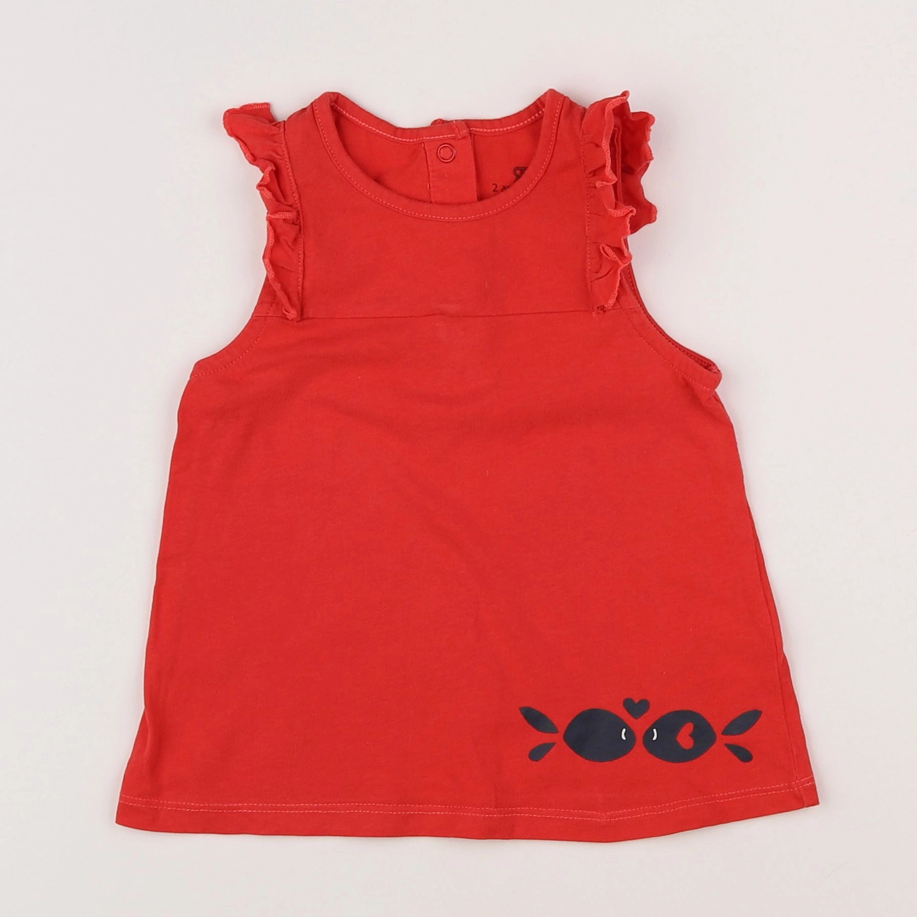 La Redoute - débardeur rouge - 2 ans