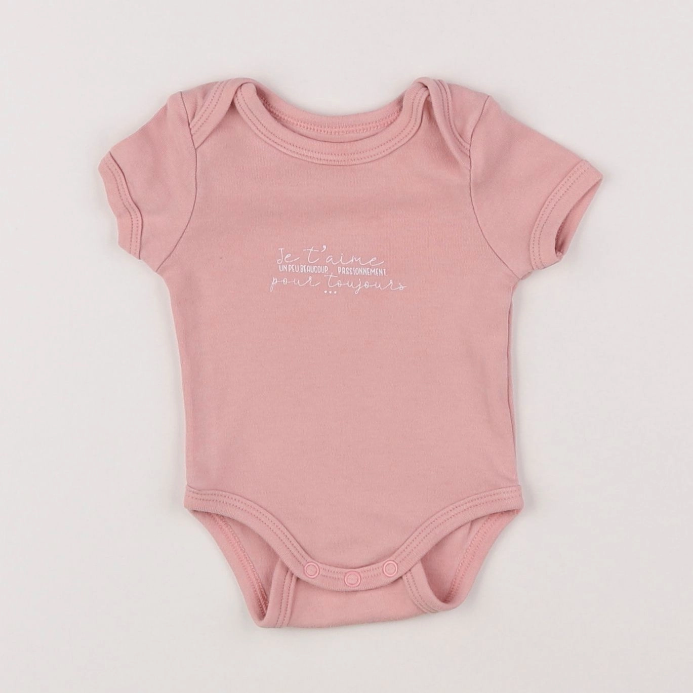 Vertbaudet - body rose - 1 mois