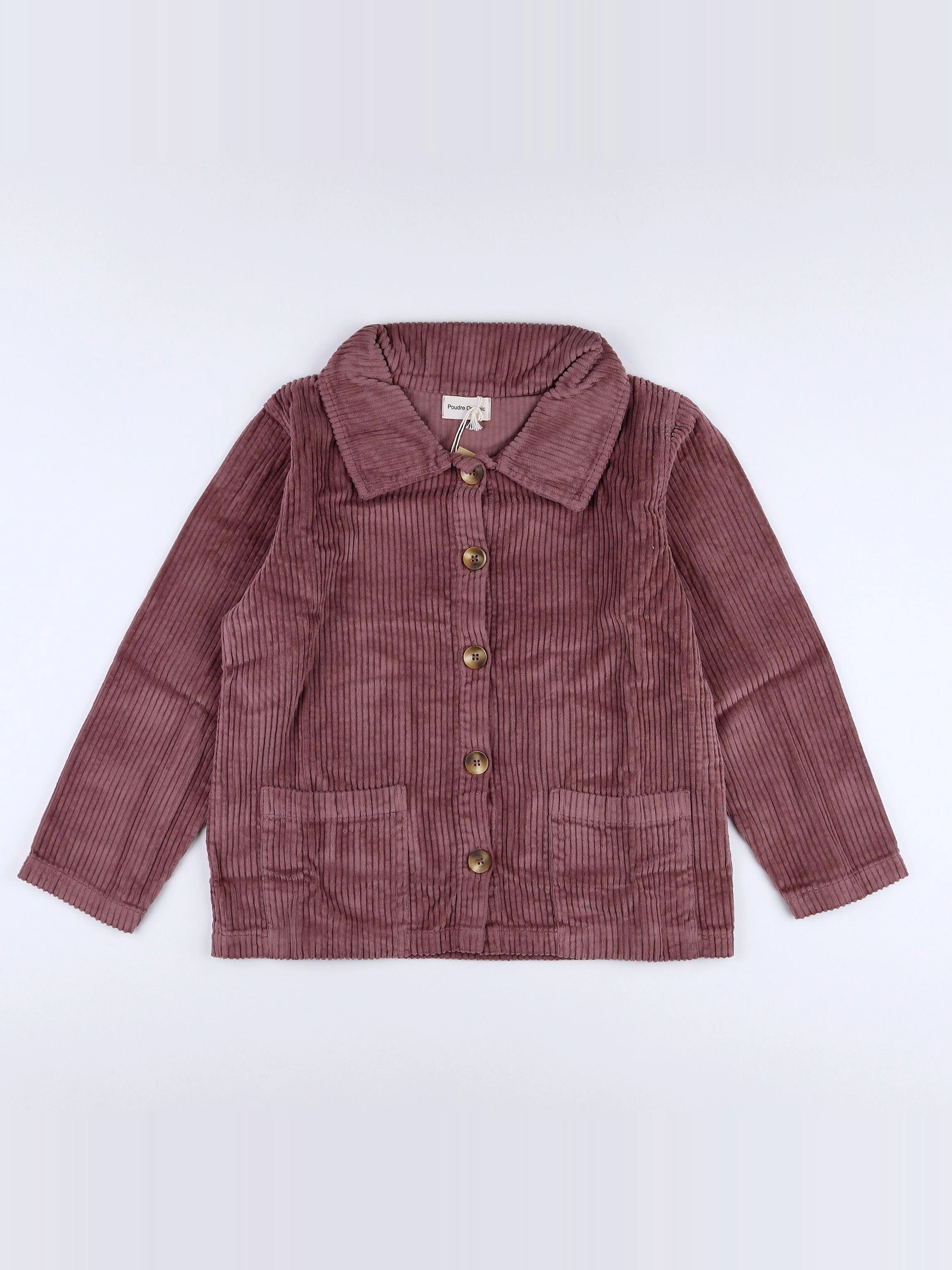 Poudre Organic - veste velours mauve - 12 ans