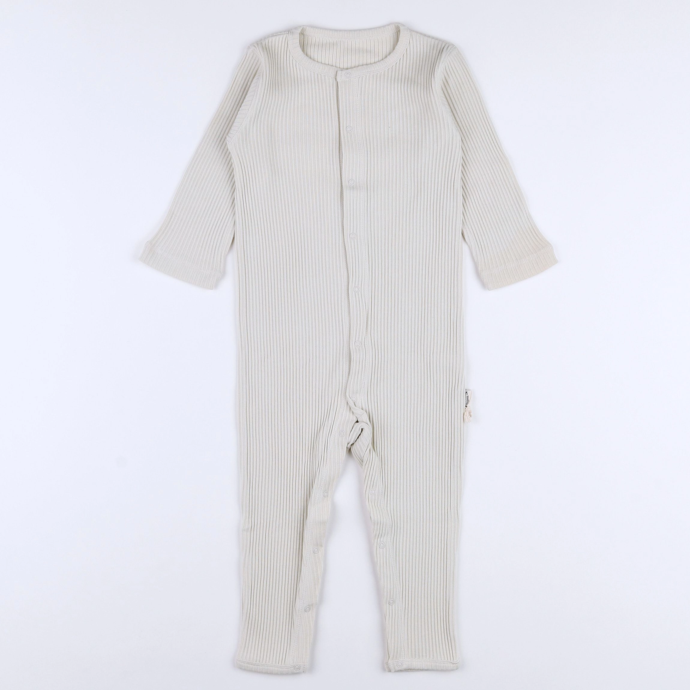 Poudre Organic - pyjama coton beige côtelé- 9 mois