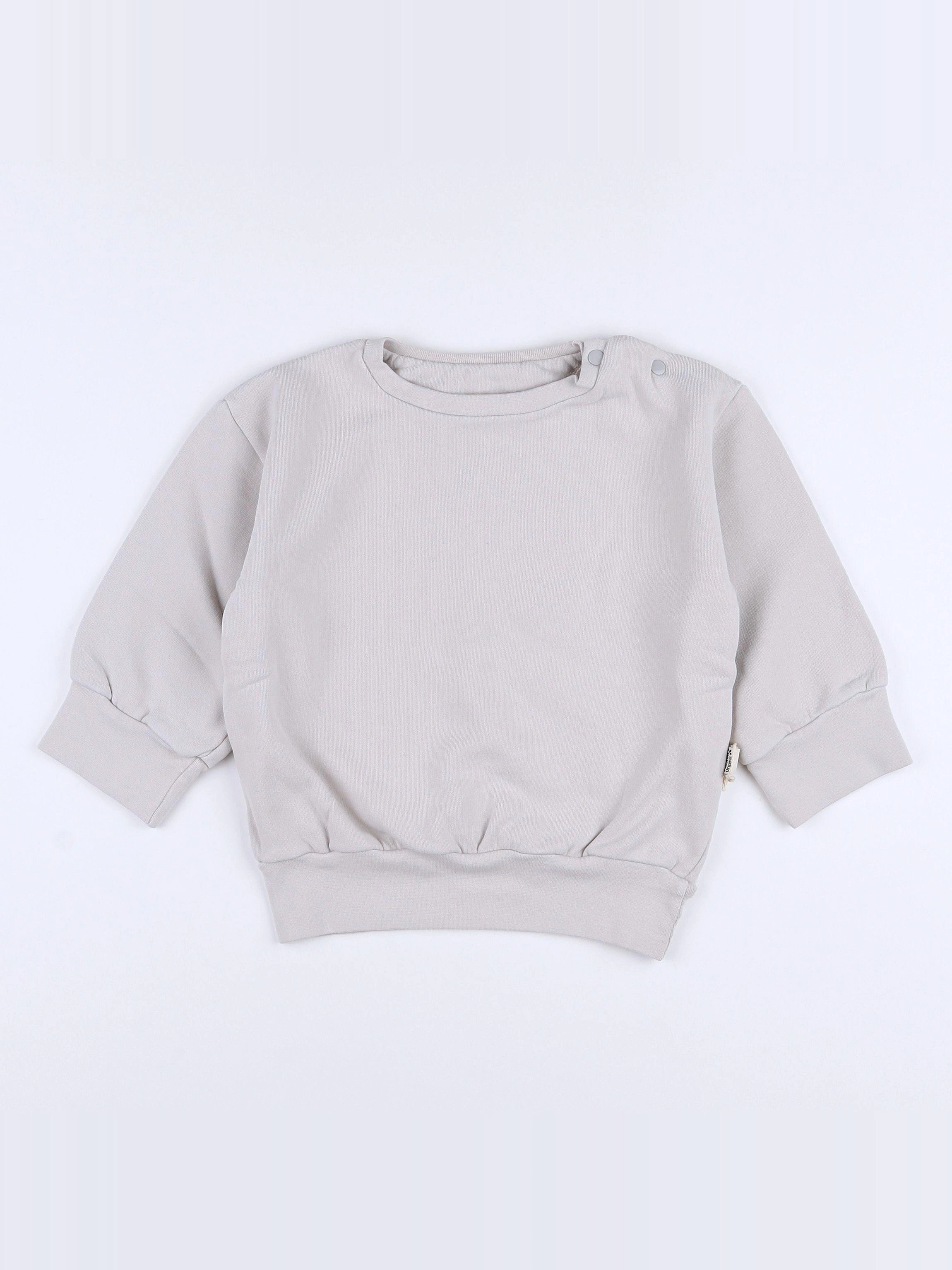 Poudre Organic - sweat gris Lunar Rock - 10 ans