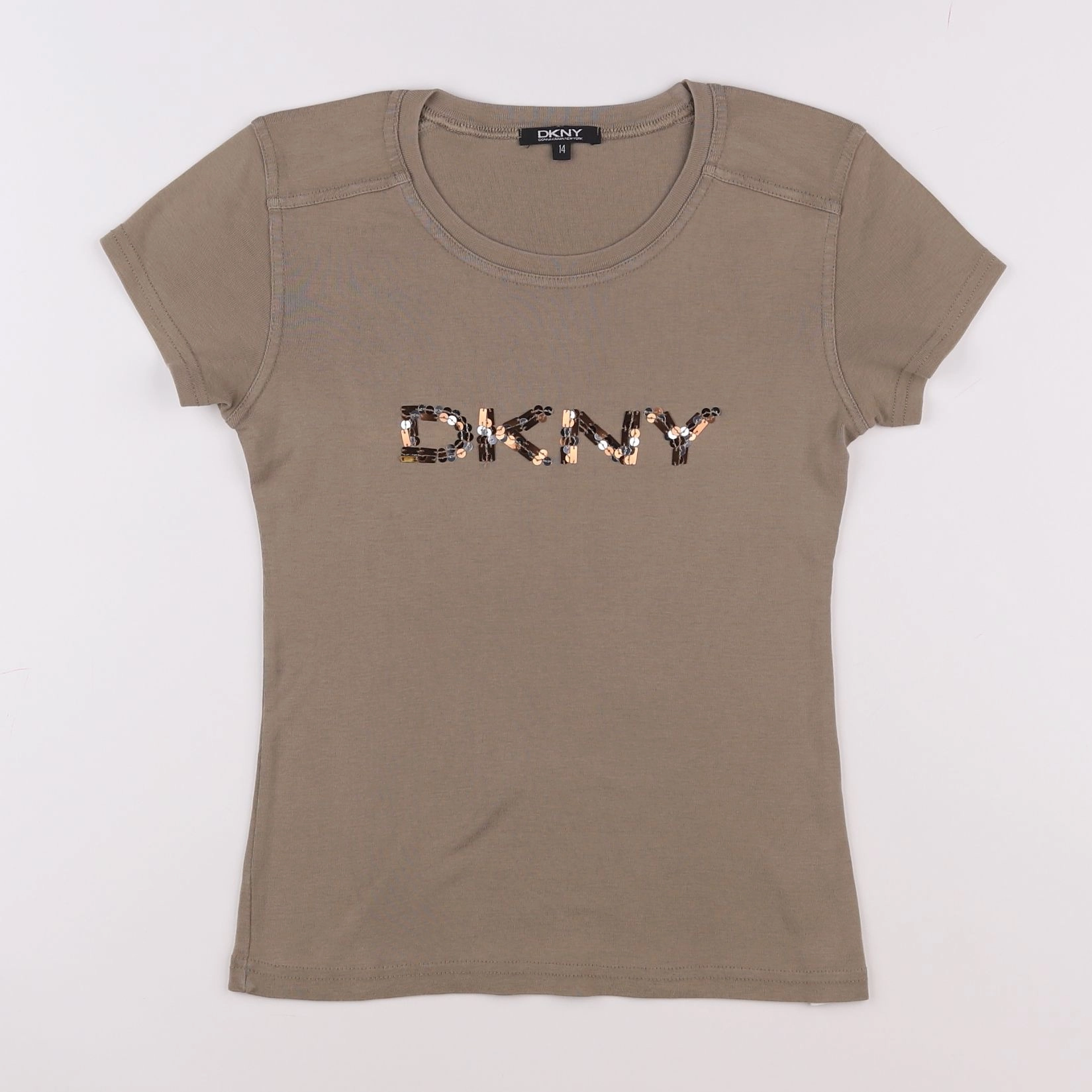 Dkny - tee-shirt marron - 14 ans