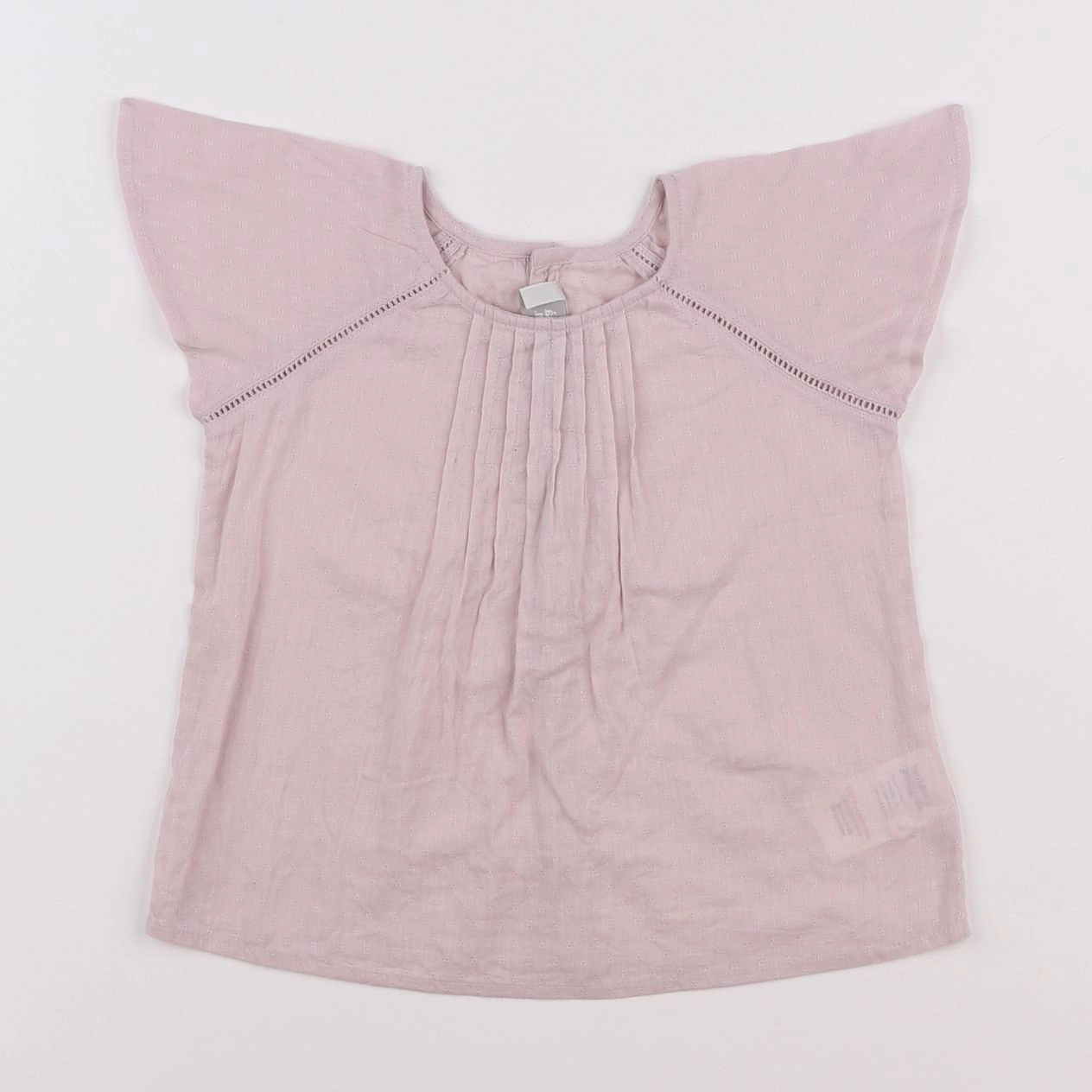 Bonnet à Pompon - blouse violet - 2 ans