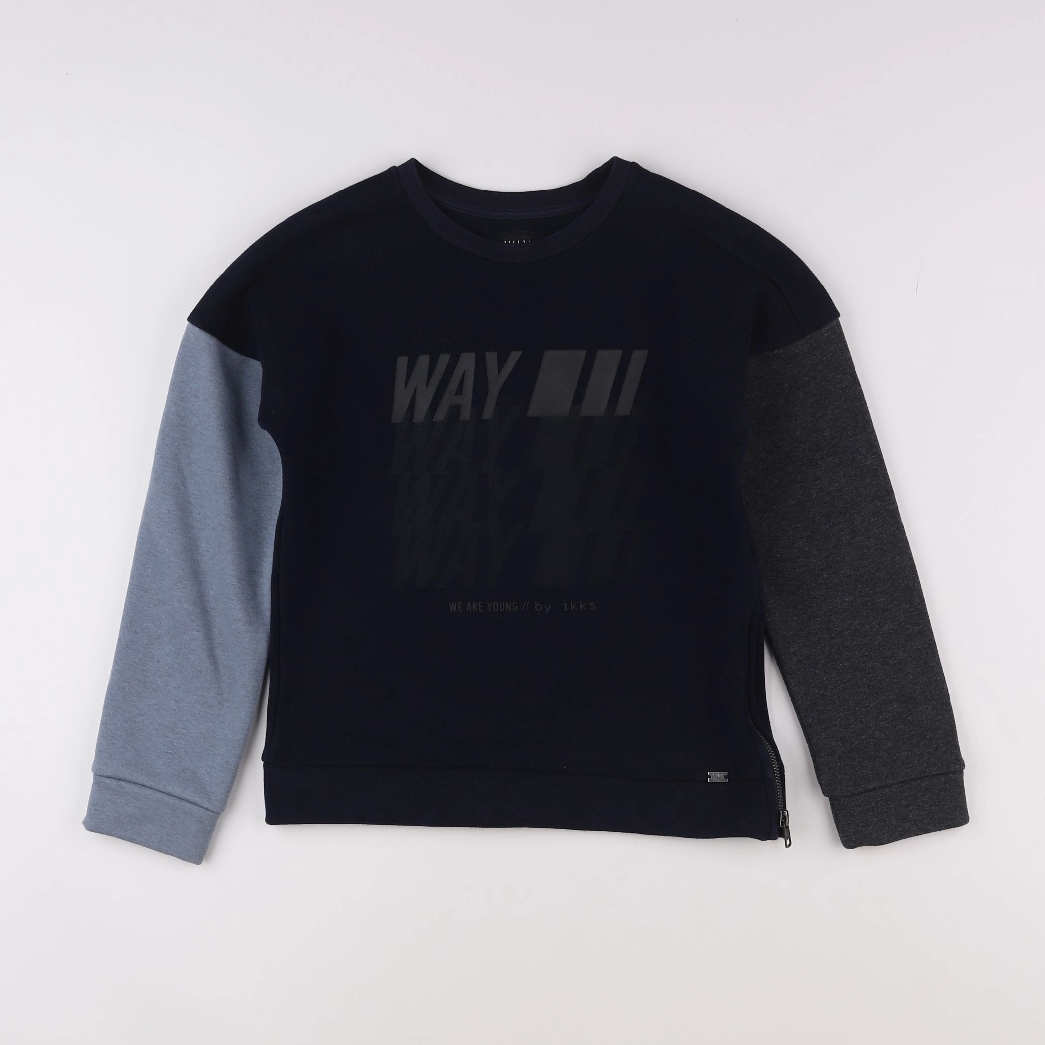 IKKS - sweat bleu - 10 ans