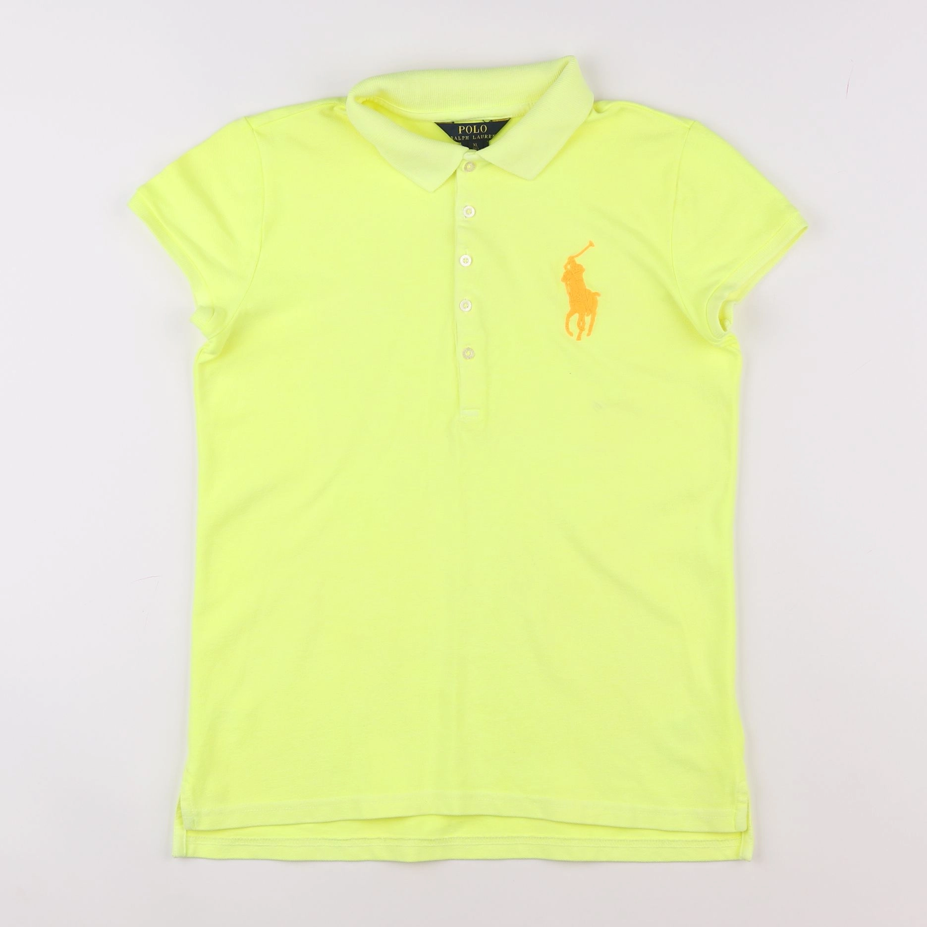 Ralph Lauren - polo jaune fluo - 16 ans