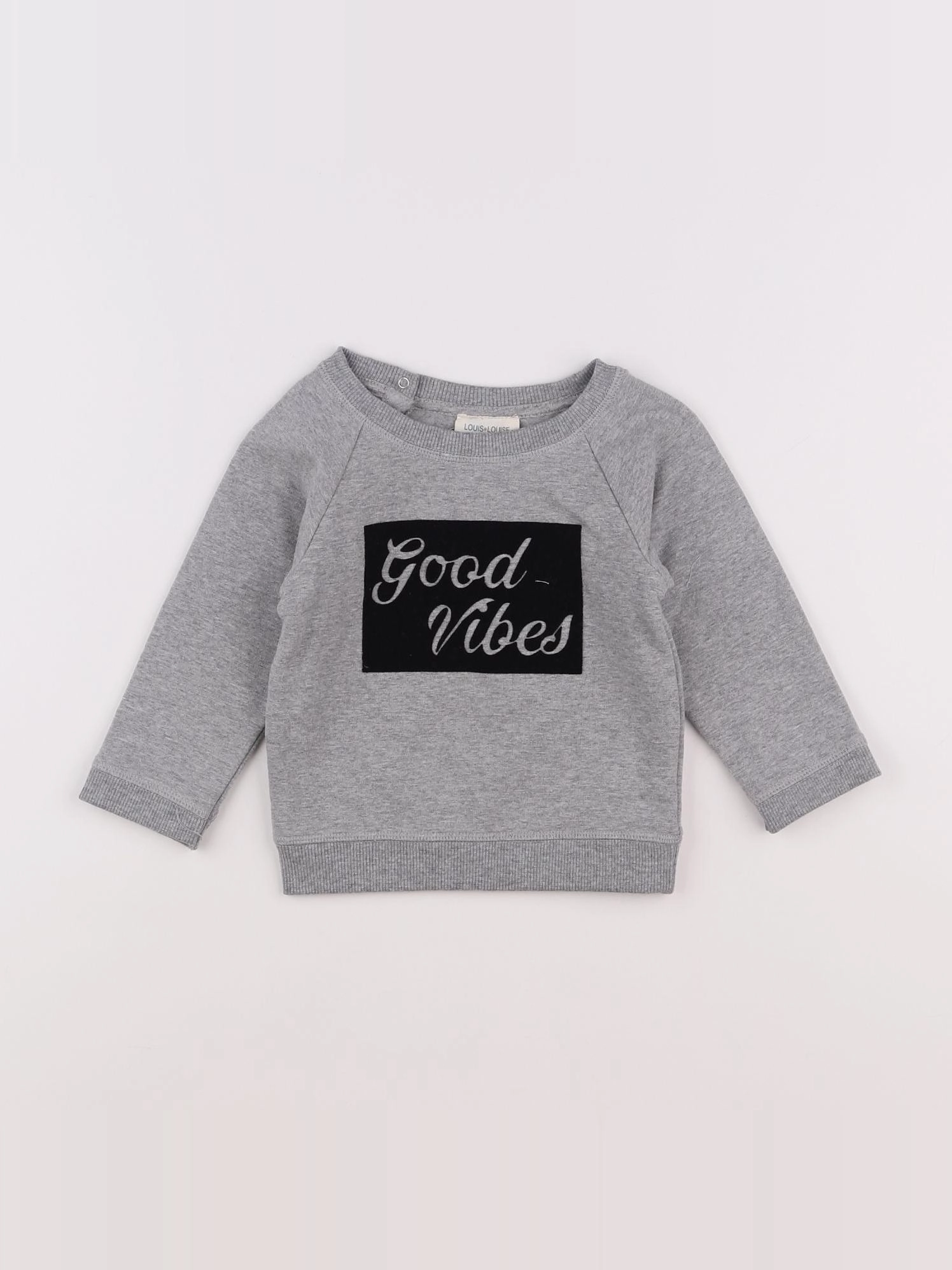 Louis Louise - sweat gris (état neuf) - 12 mois