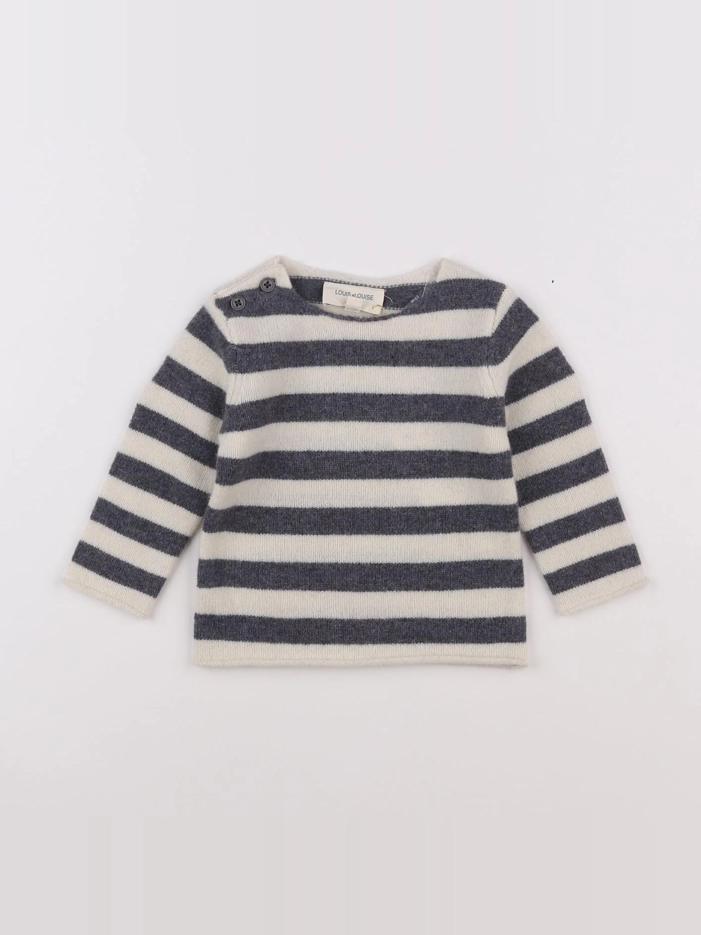 Louis Louise - pull gris, beige - 12 mois