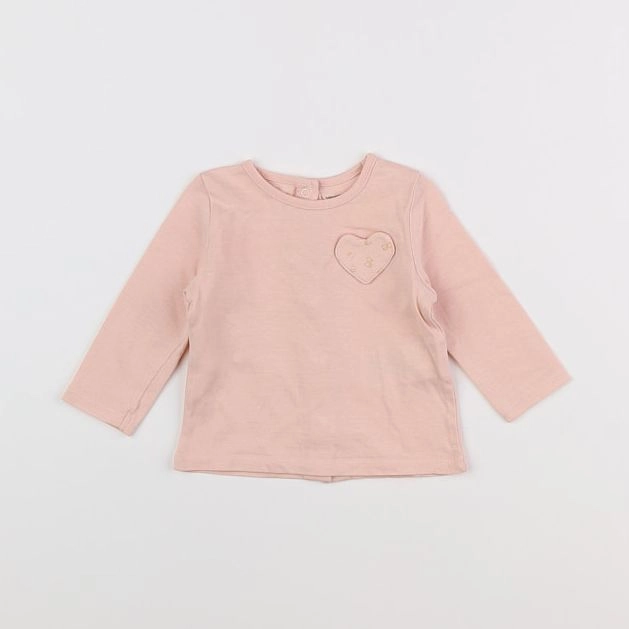 Vertbaudet - tee-shirt rose - 3 mois