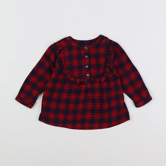 Vertbaudet - blouse rouge - 6 mois