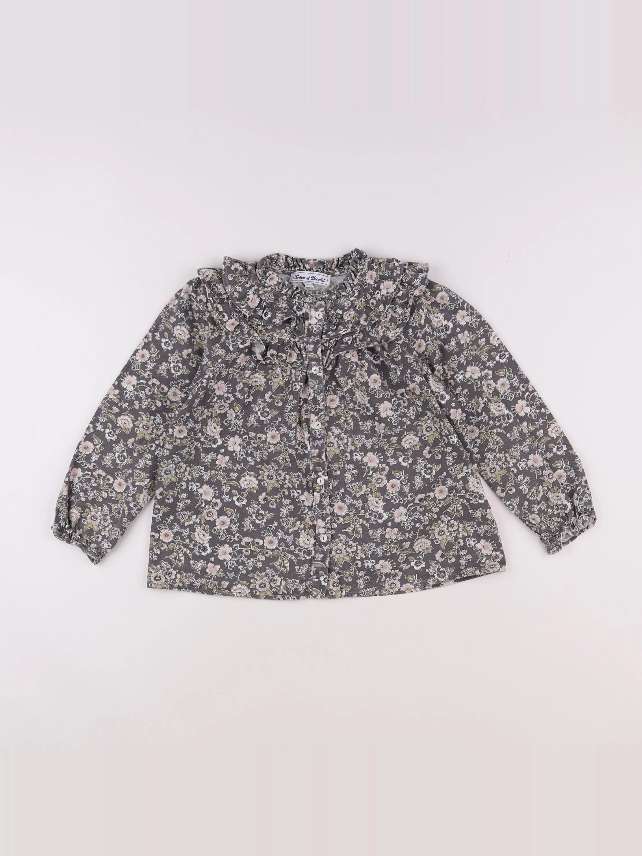 Tartine & Chocolat - blouse gris - 8 ans