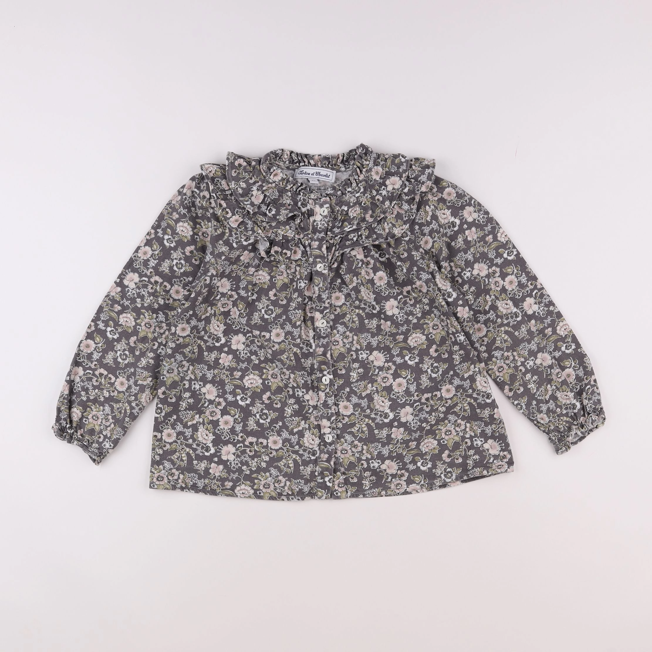 Tartine & Chocolat - blouse gris - 8 ans