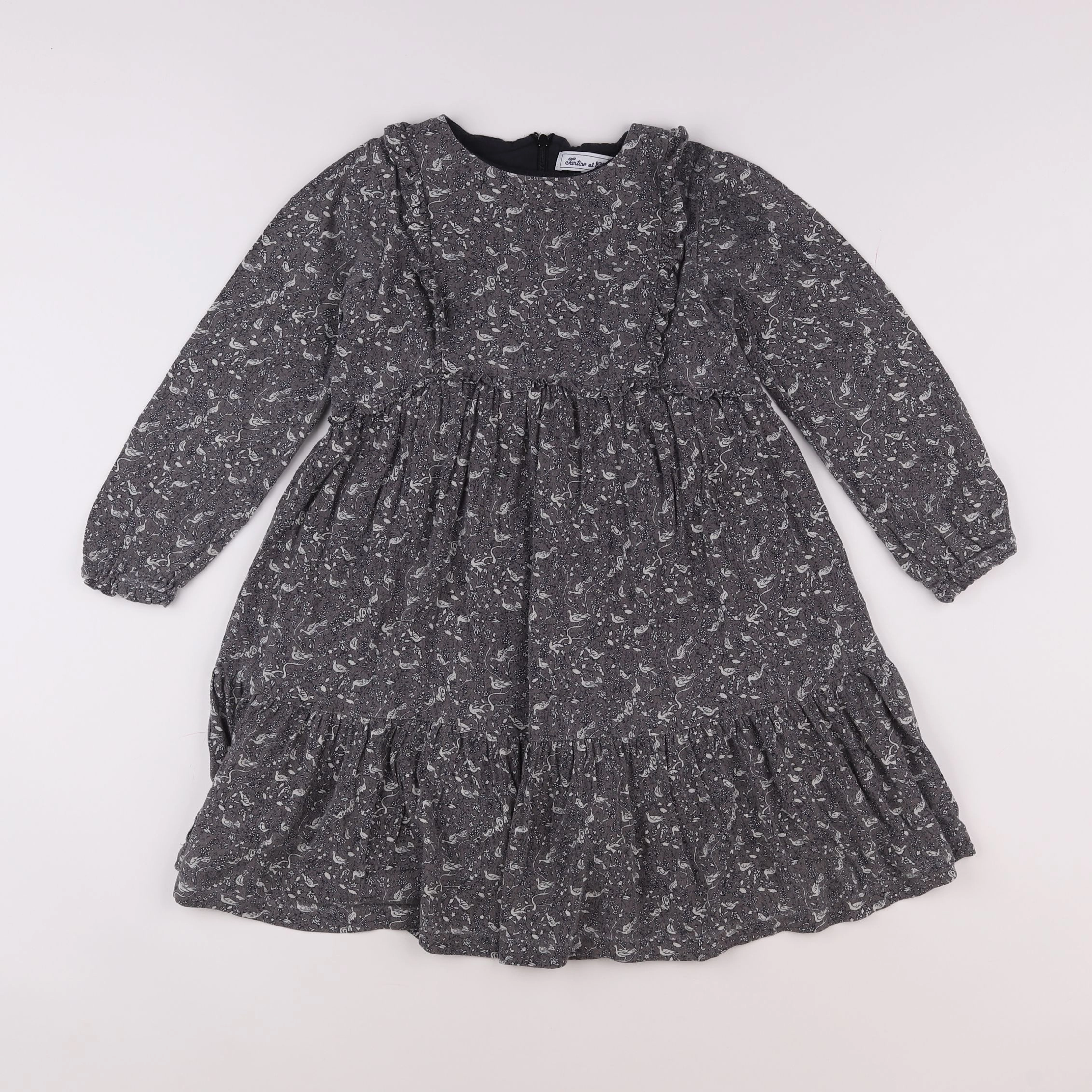 Tartine & Chocolat - robe gris - 8 ans