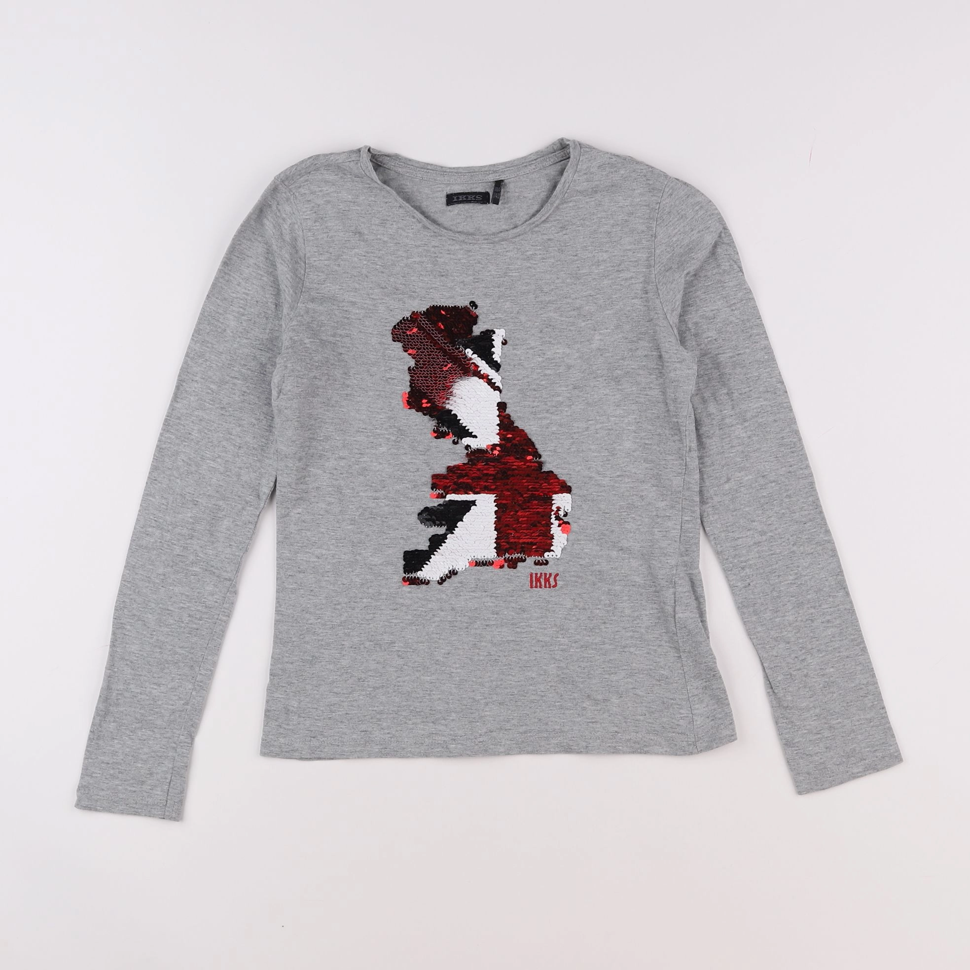 IKKS - tee-shirt gris - 9 ans