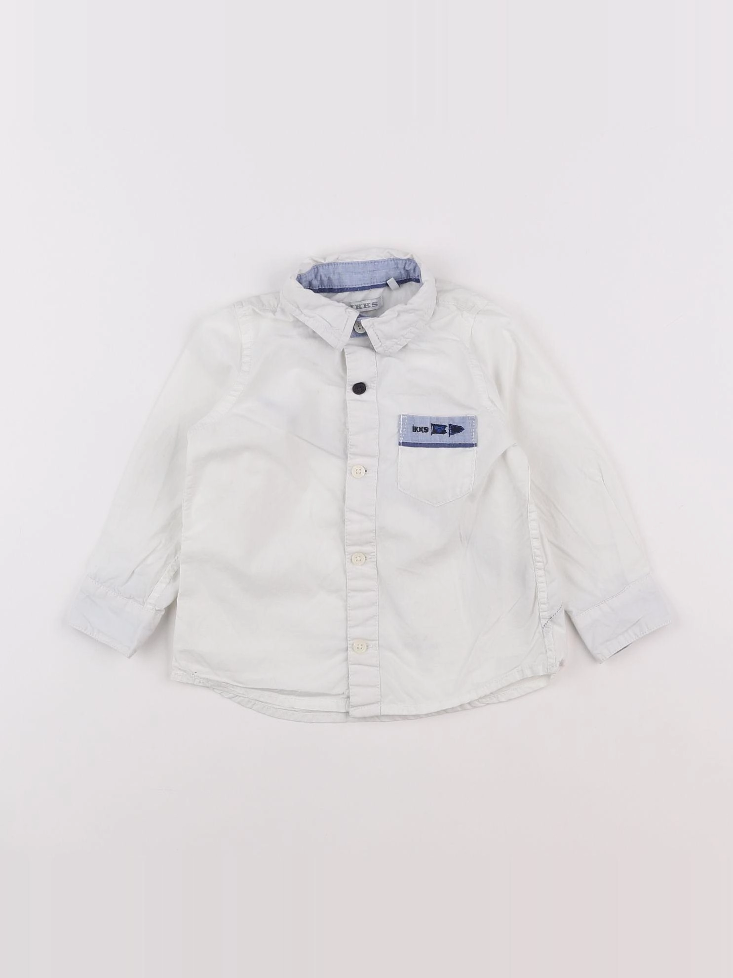 IKKS - chemise imprimé au dos blanc - 18 mois
