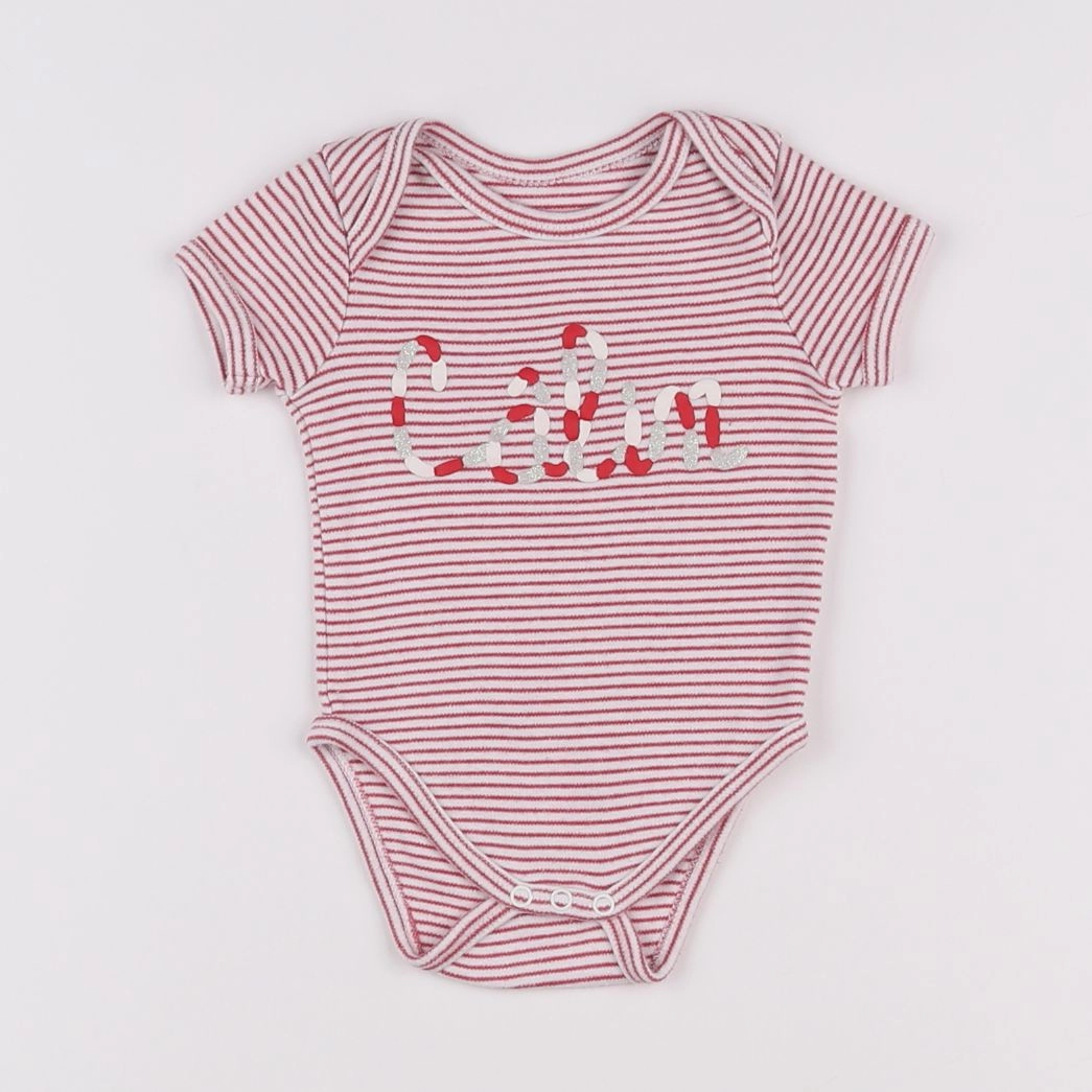 Vertbaudet - body rouge - 3 mois