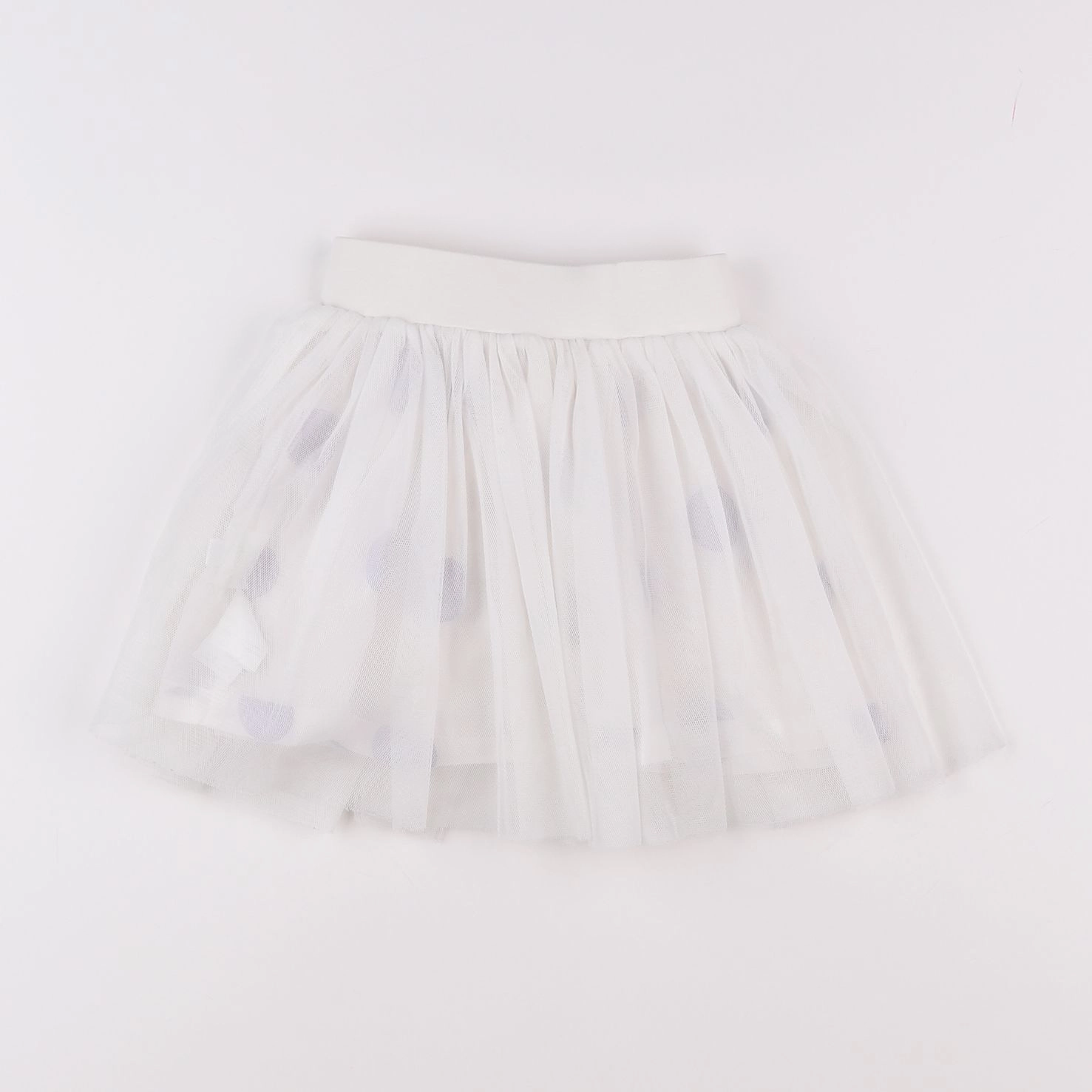 Vertbaudet - jupe blanc, violet - 2 ans