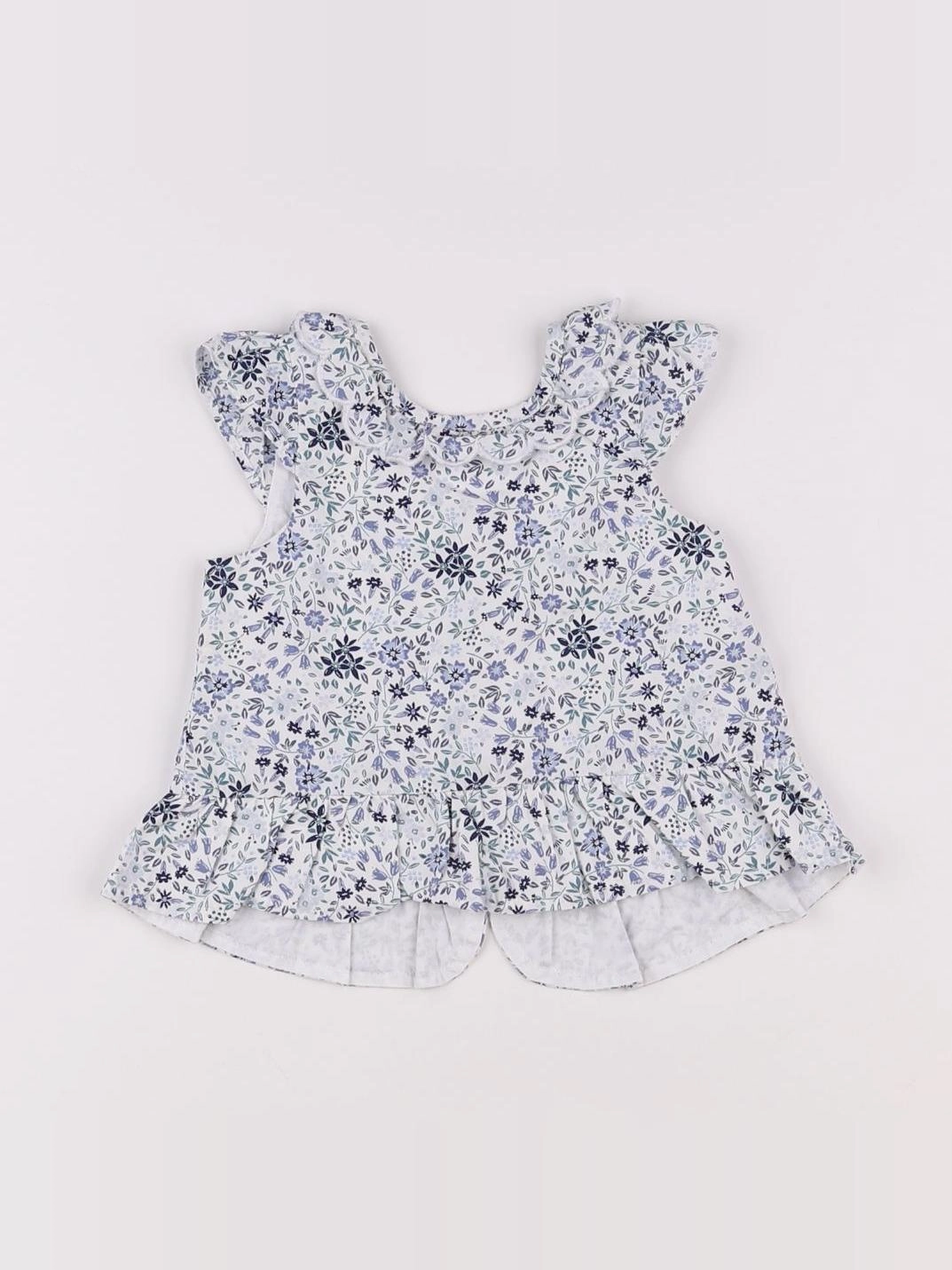 Vertbaudet - blouse blanc, vert - 3 mois