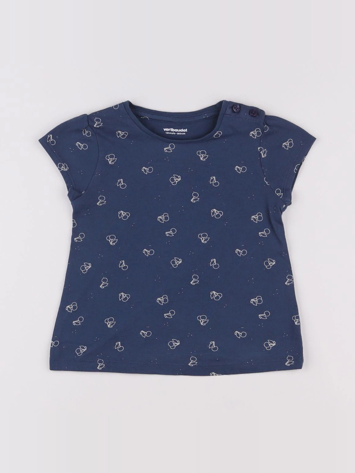 Vertbaudet - tee-shirt bleu - 18 mois