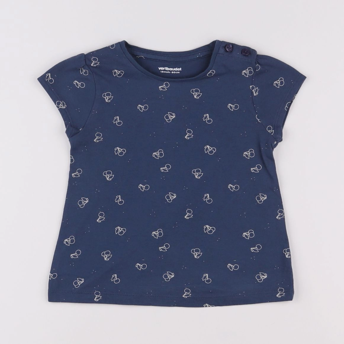 Vertbaudet - tee-shirt bleu - 18 mois