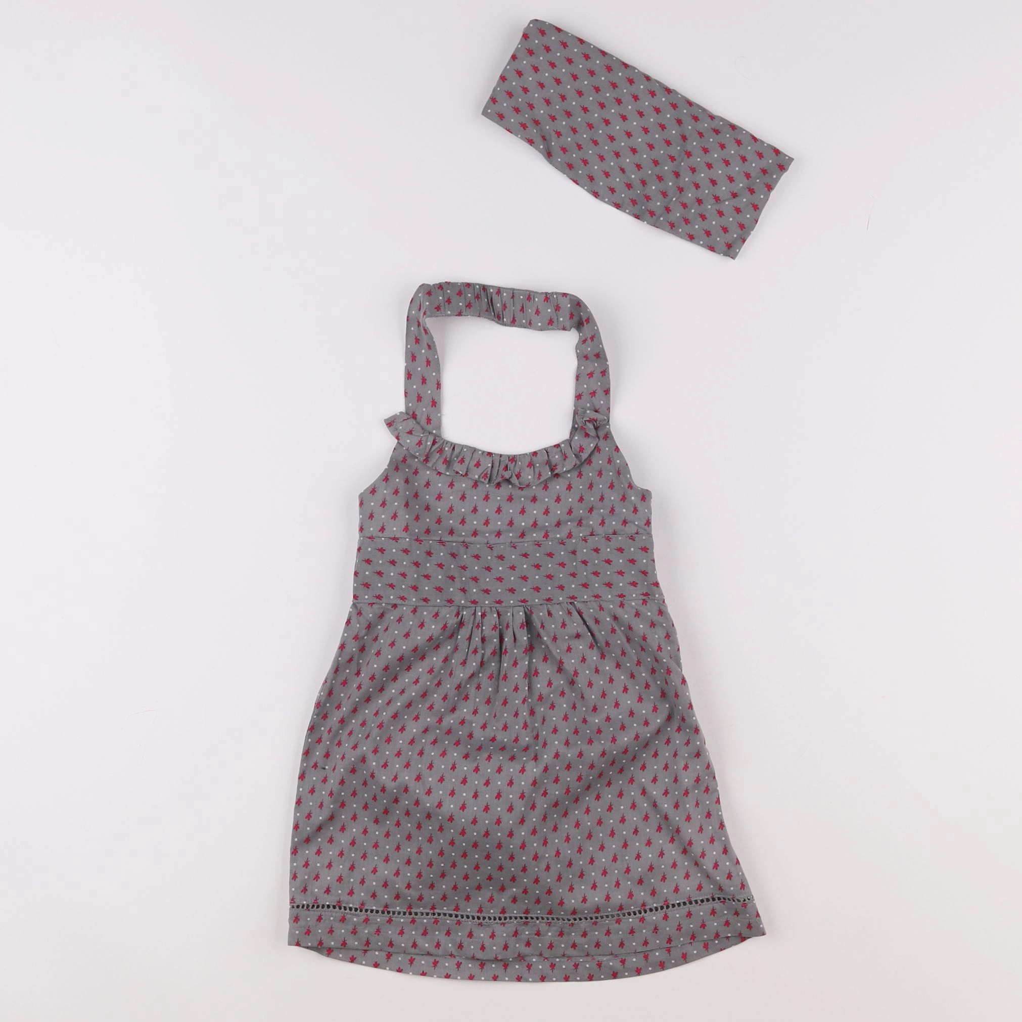 Vertbaudet - robe gris - 2 ans