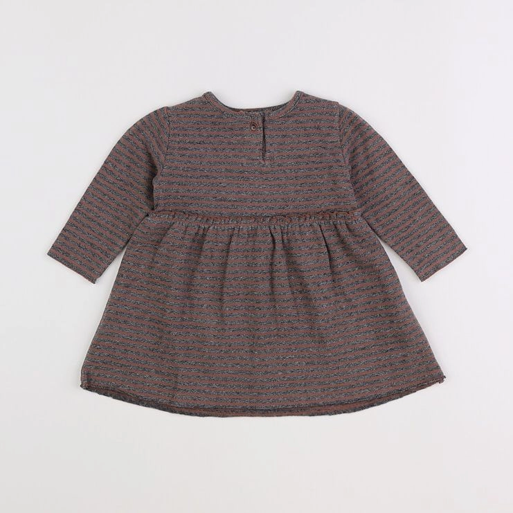 Play Up - robe marron, gris - 6 mois