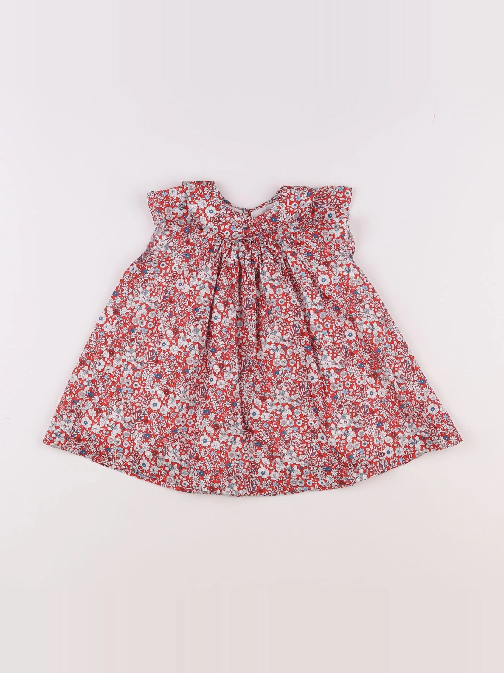 Jacadi - robe liberty rouge - 12 mois