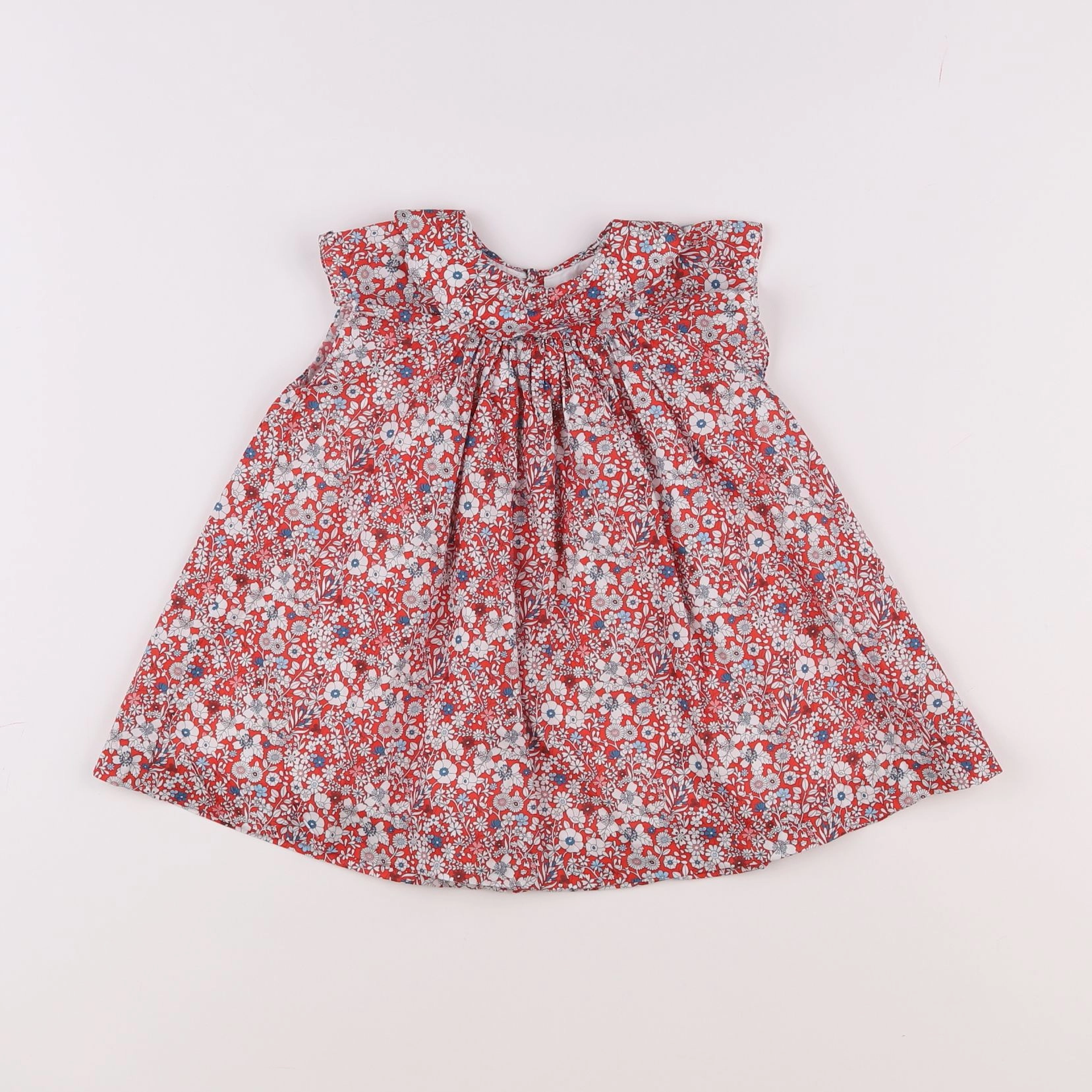 Jacadi - robe liberty rouge - 12 mois