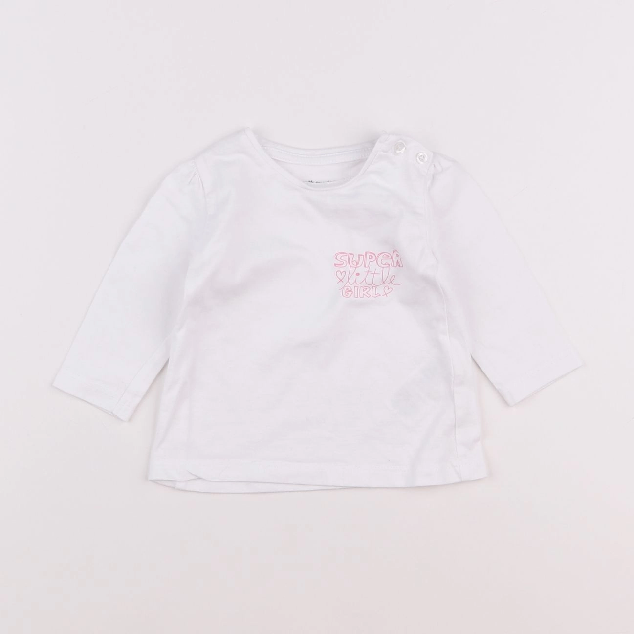 Vertbaudet - tee-shirt blanc - 3 mois