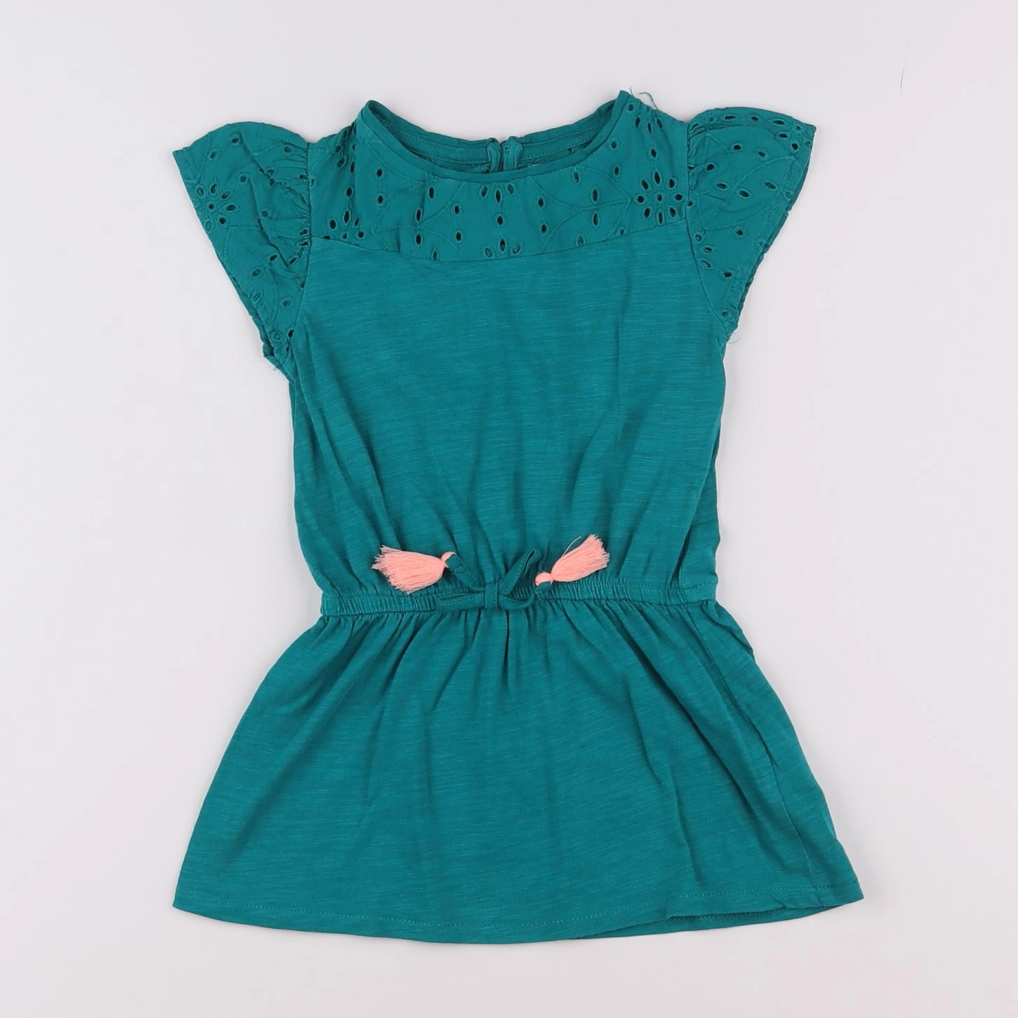 Vertbaudet - robe vert - 2 ans