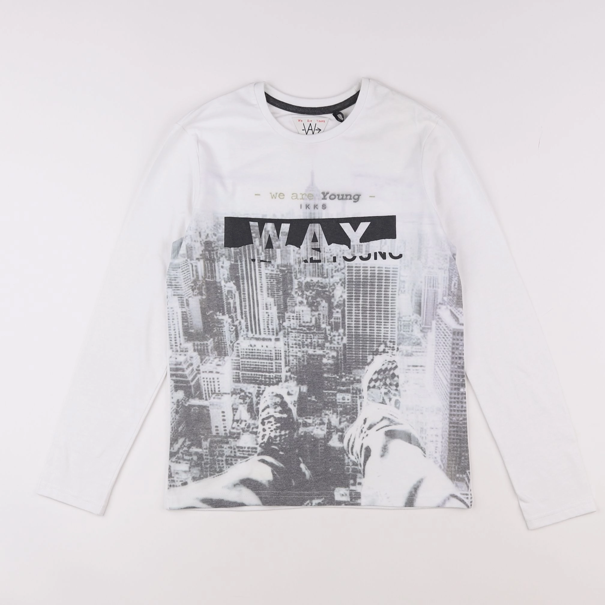 IKKS - tee-shirt blanc, noir - 12 ans