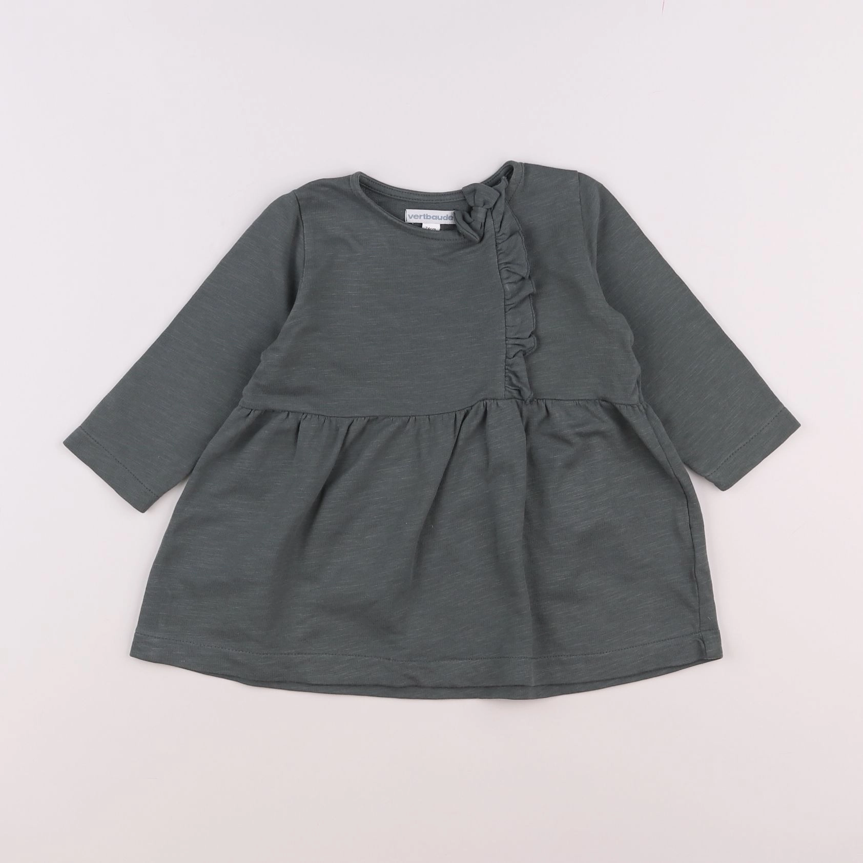 Vertbaudet - robe vert - 12 mois