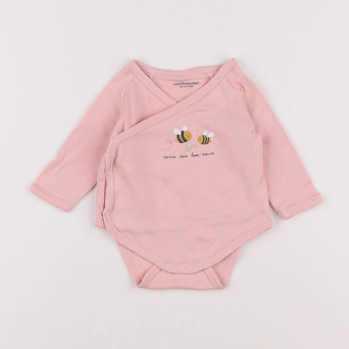 Vertbaudet - body rose - 3 mois