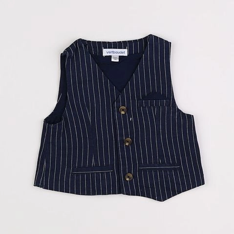 Vertbaudet - gilet bleu - 12 mois