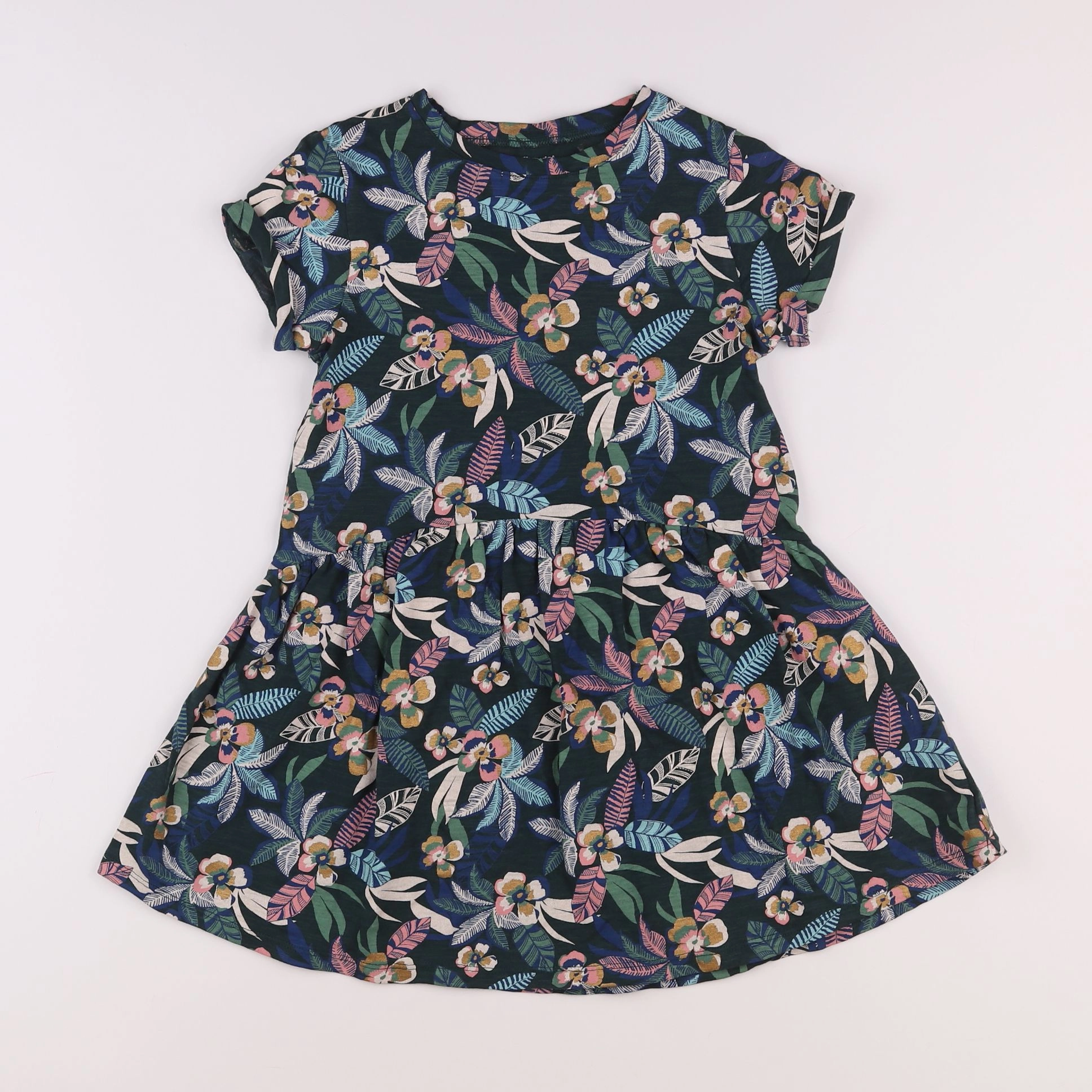Vertbaudet - robe multicolore - 8 ans
