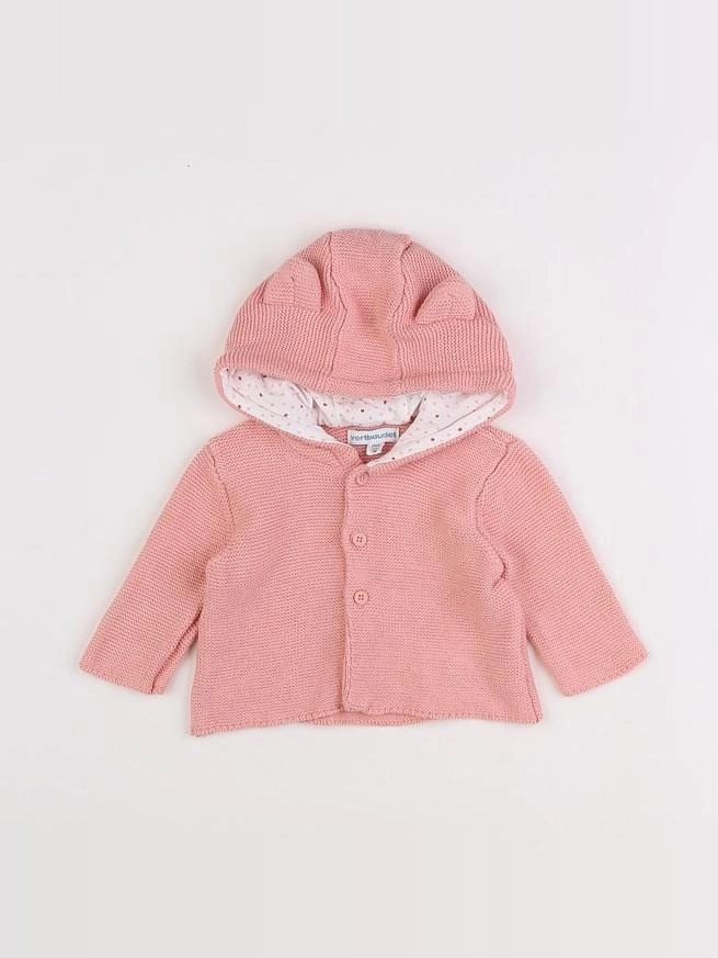Vertbaudet - veste rose - 3 mois