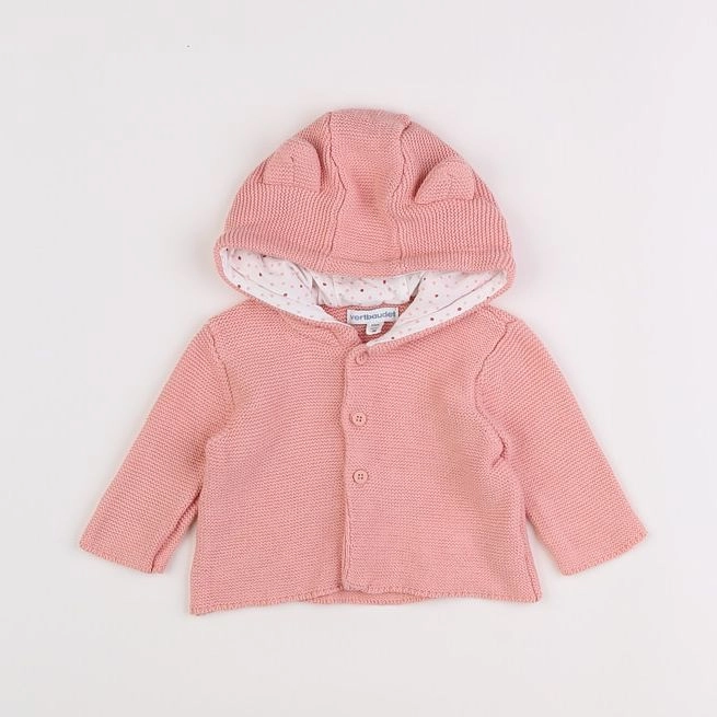 Vertbaudet - veste rose - 3 mois
