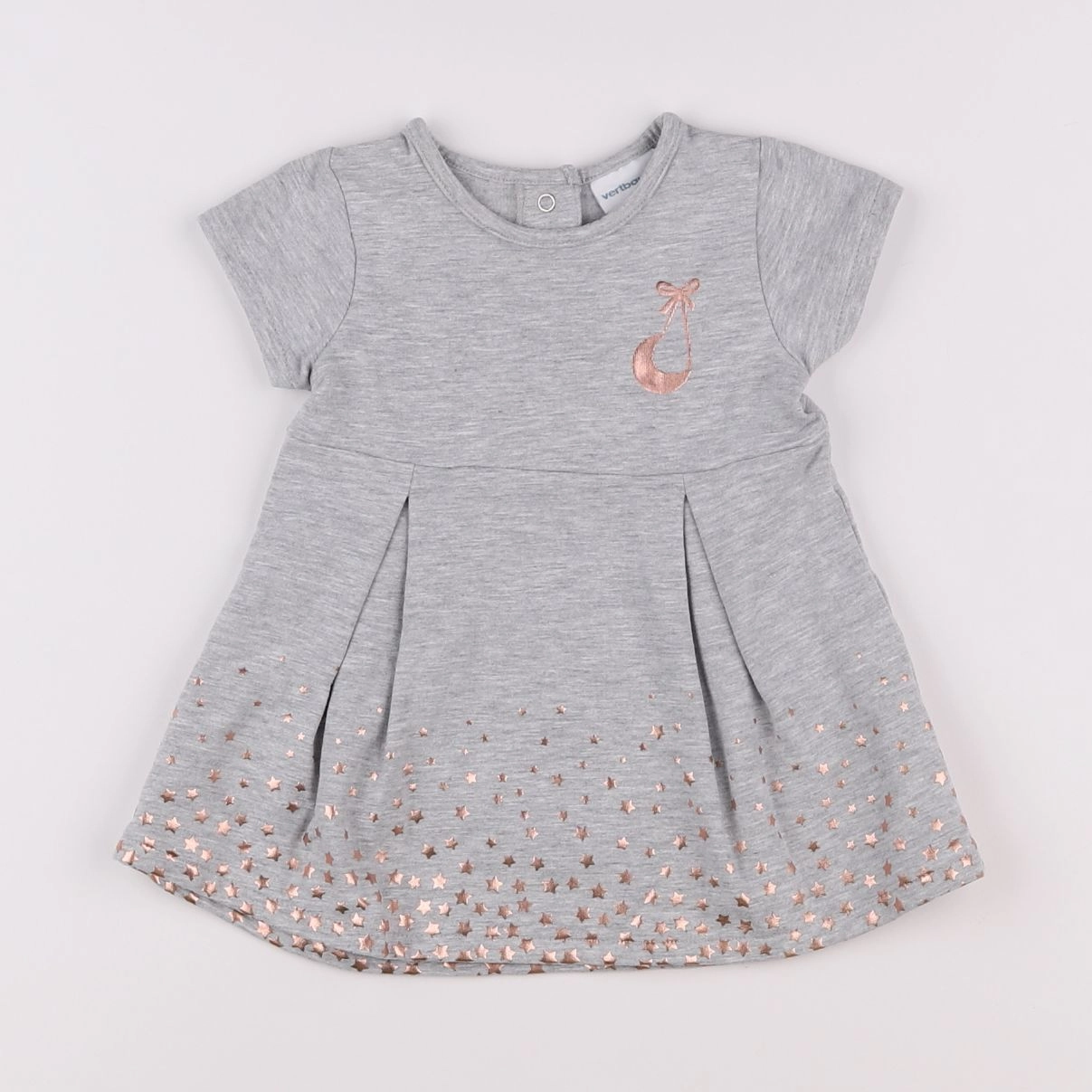 Vertbaudet - robe gris - 3 mois