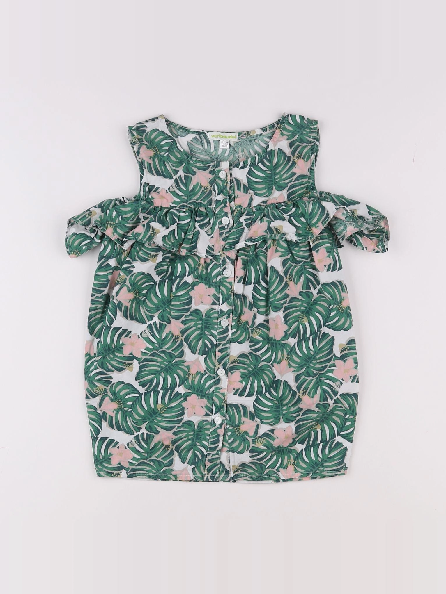 Vertbaudet - blouse vert, rose - 8 ans