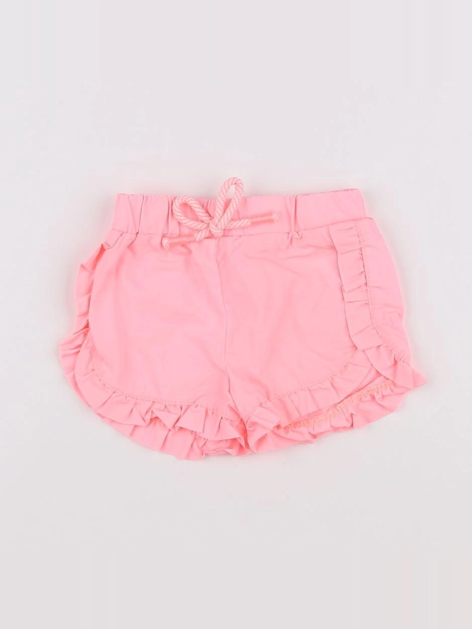 Vertbaudet - short rose fluo - 6 mois
