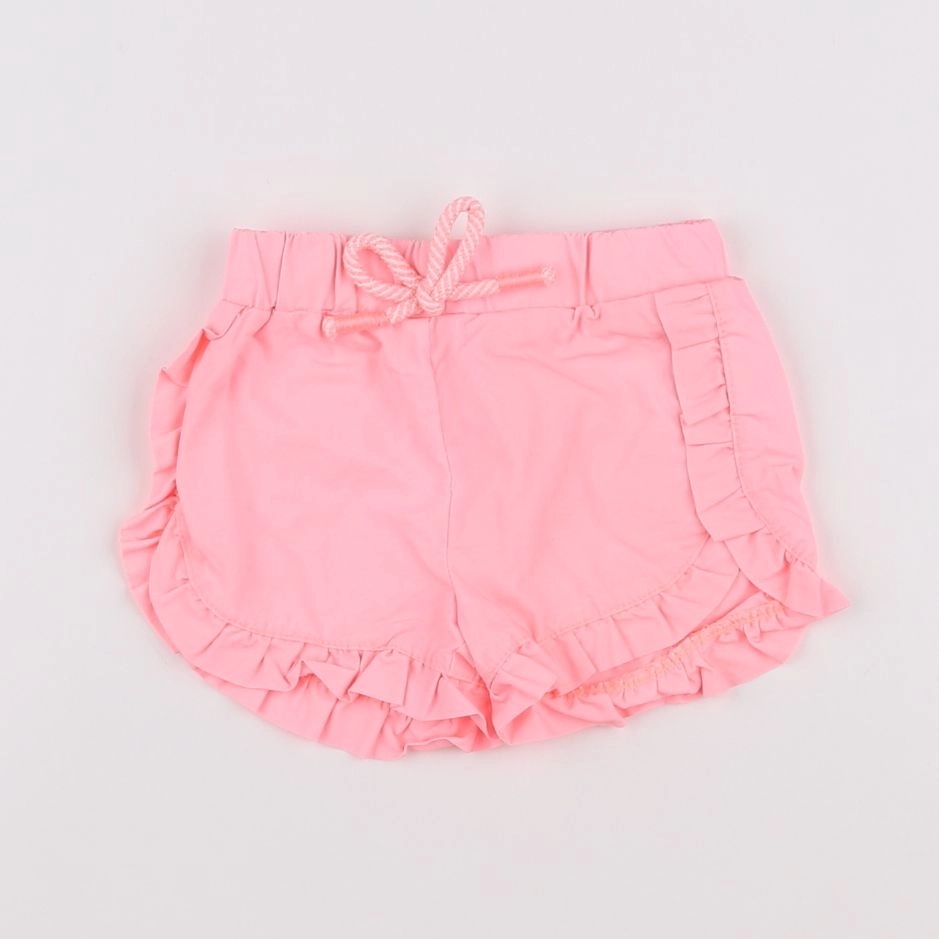 Vertbaudet - short rose fluo - 6 mois