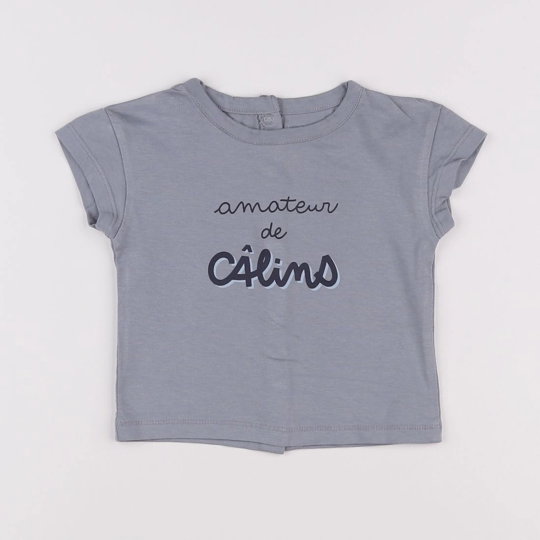 Vertbaudet - tee-shirt bleu - 6 mois