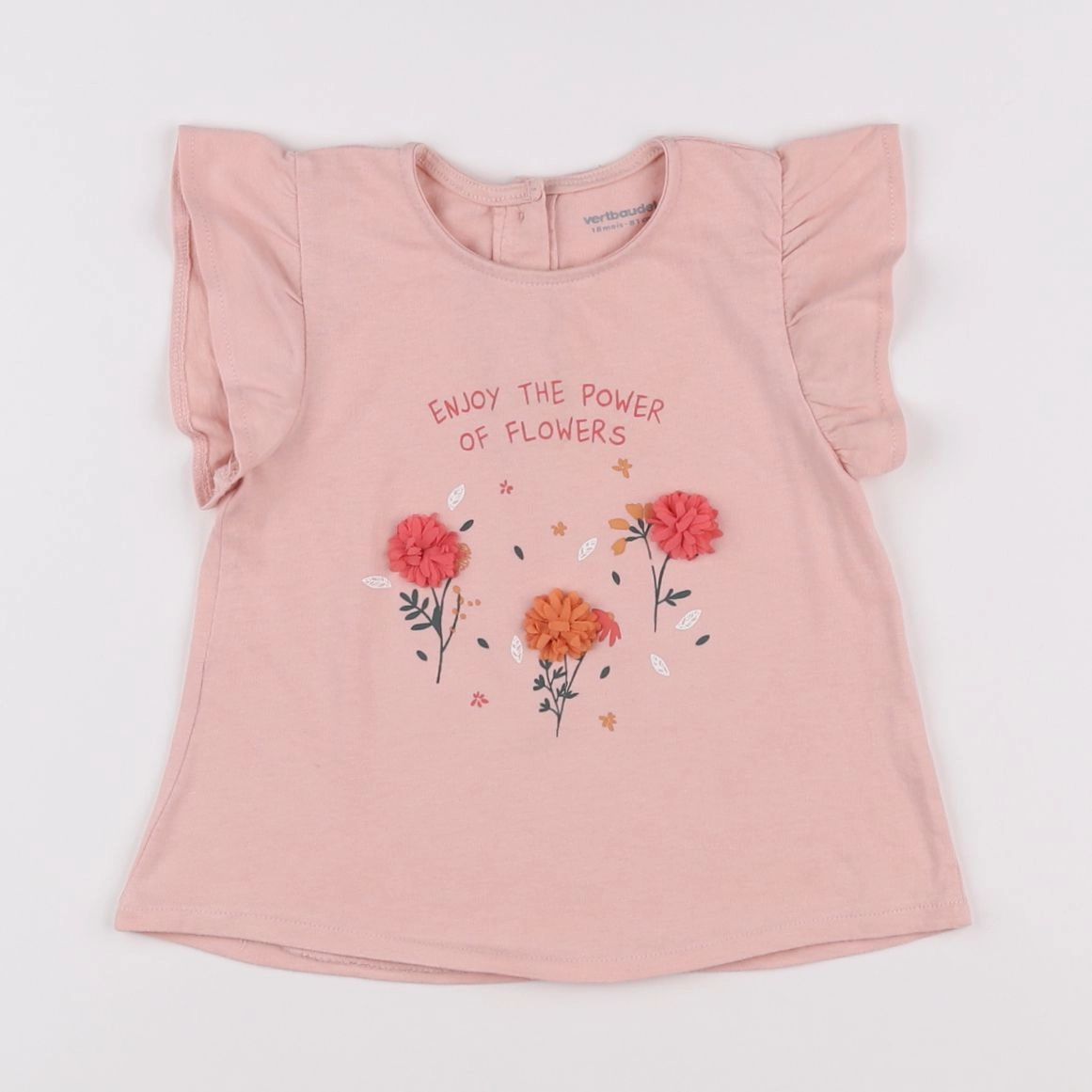 Vertbaudet - tee-shirt rose - 18 mois