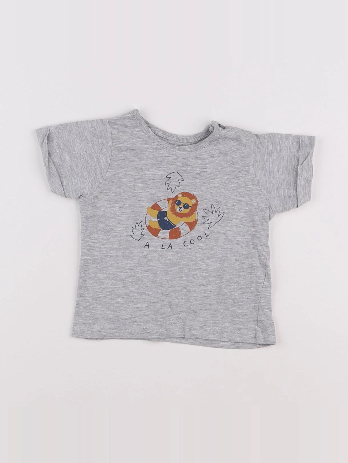 Vertbaudet - tee-shirt gris - 12 mois