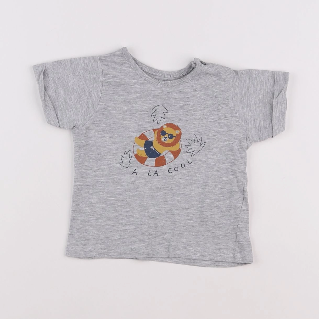 Vertbaudet - tee-shirt gris - 12 mois