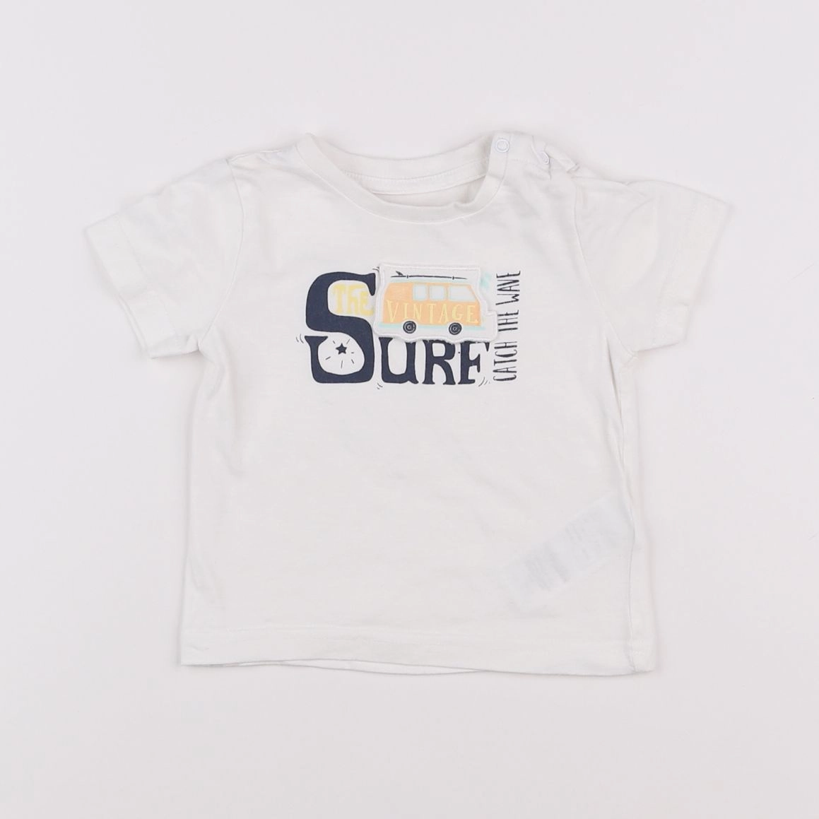 Vertbaudet - tee-shirt blanc - 6 mois