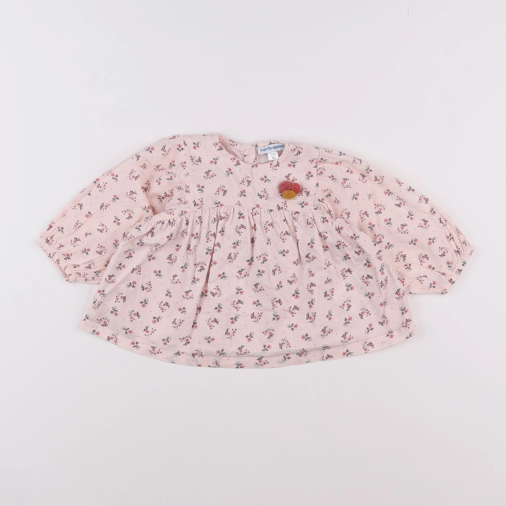 Vertbaudet - blouse rose - 9 mois